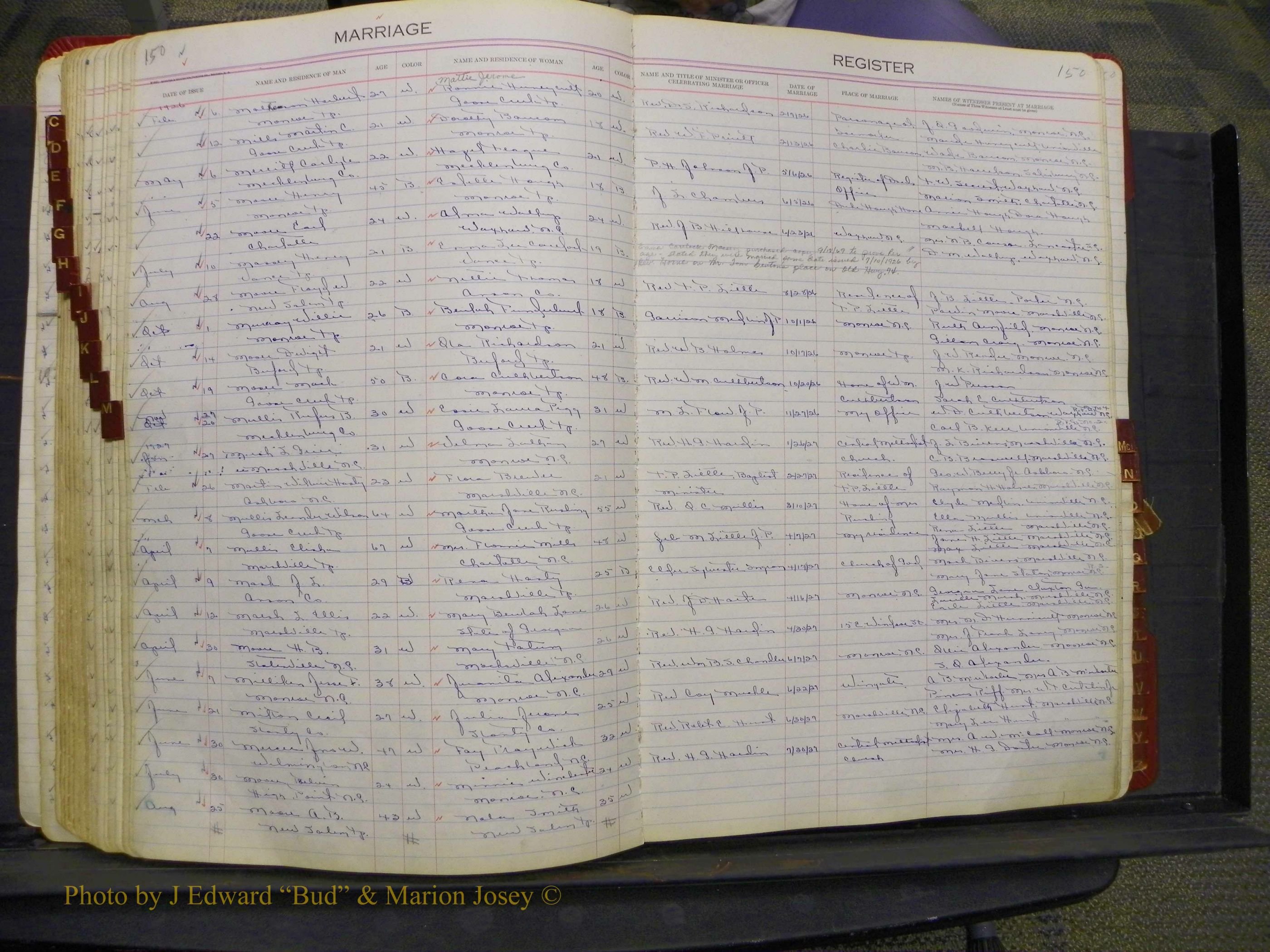 Union Co, NC Marriages, Book 9, 1920-1938 (83).JPG