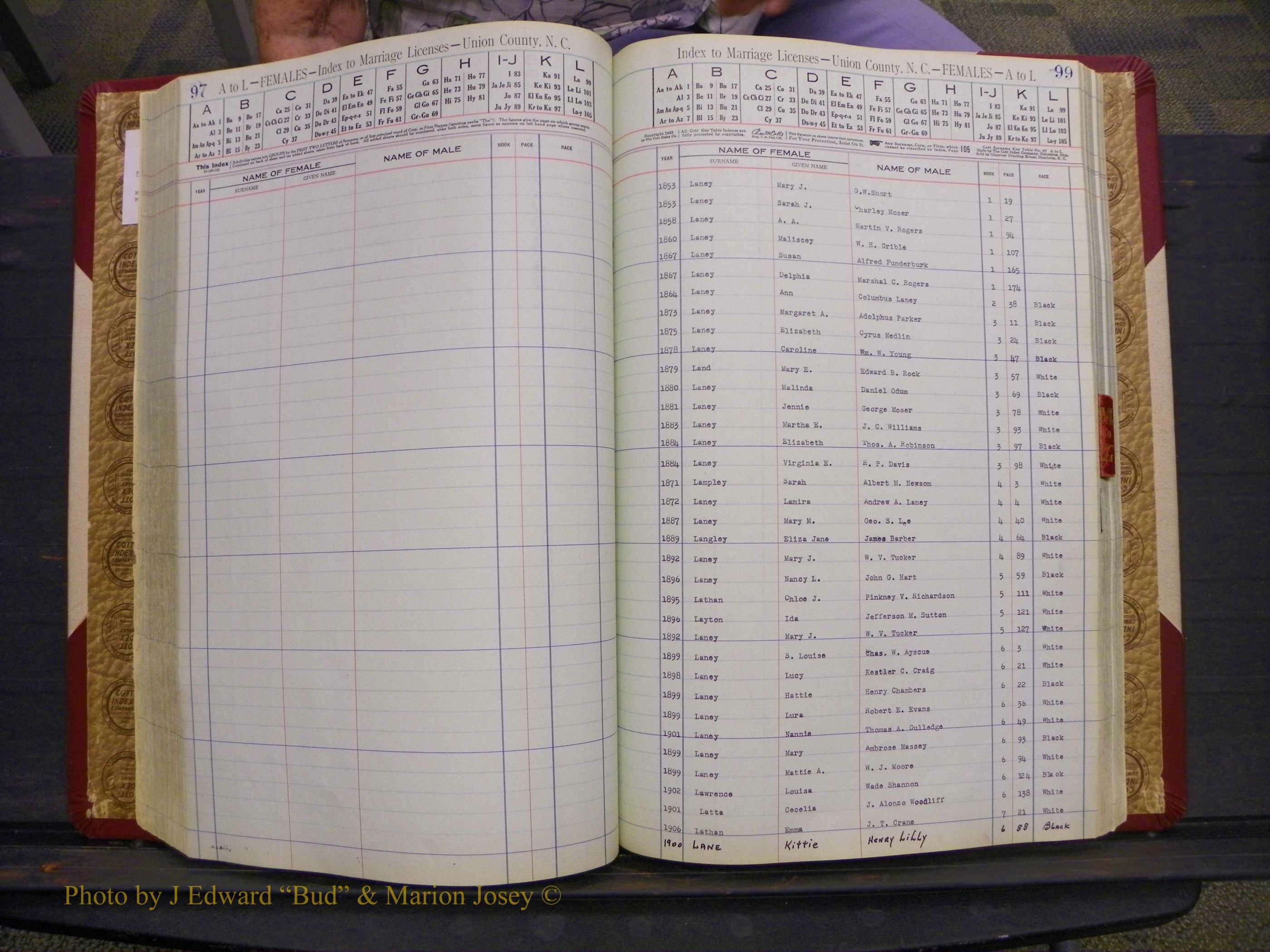 Union Co, NC Marriages Female Index, A-Z, 1842-1936 (129).JPG