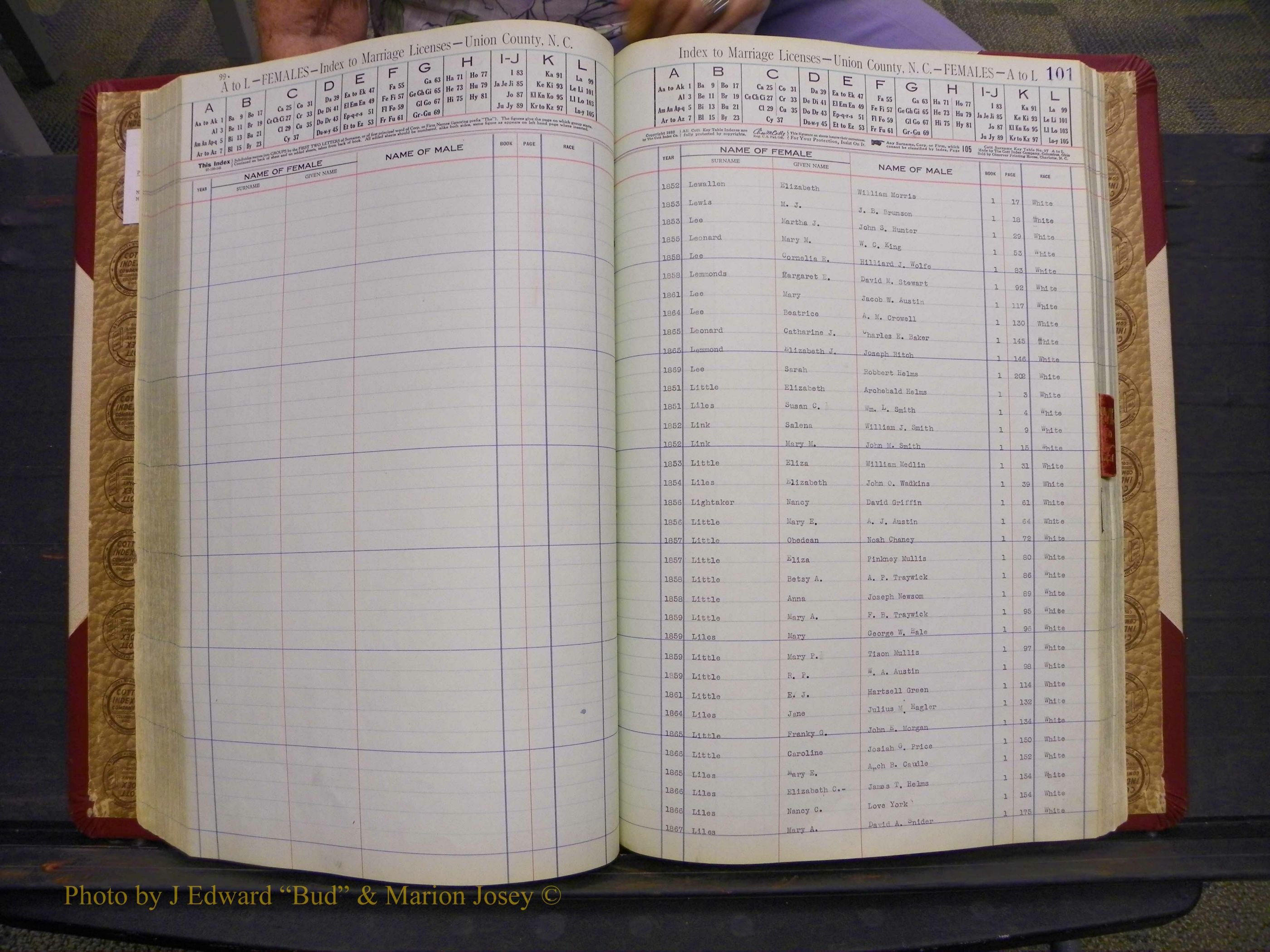 Union Co, NC Marriages Female Index, A-Z, 1842-1936 (130).JPG