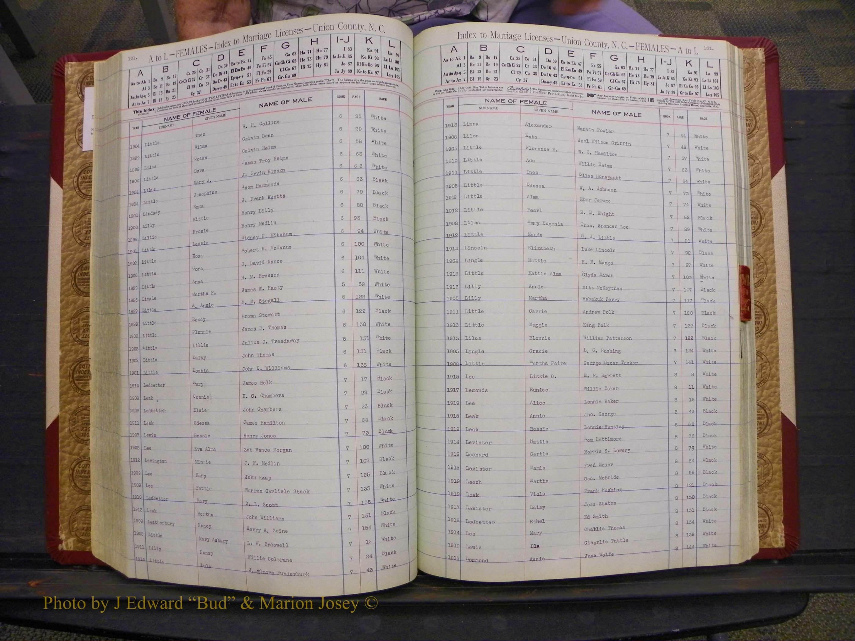 Union Co, NC Marriages Female Index, A-Z, 1842-1936 (134).JPG