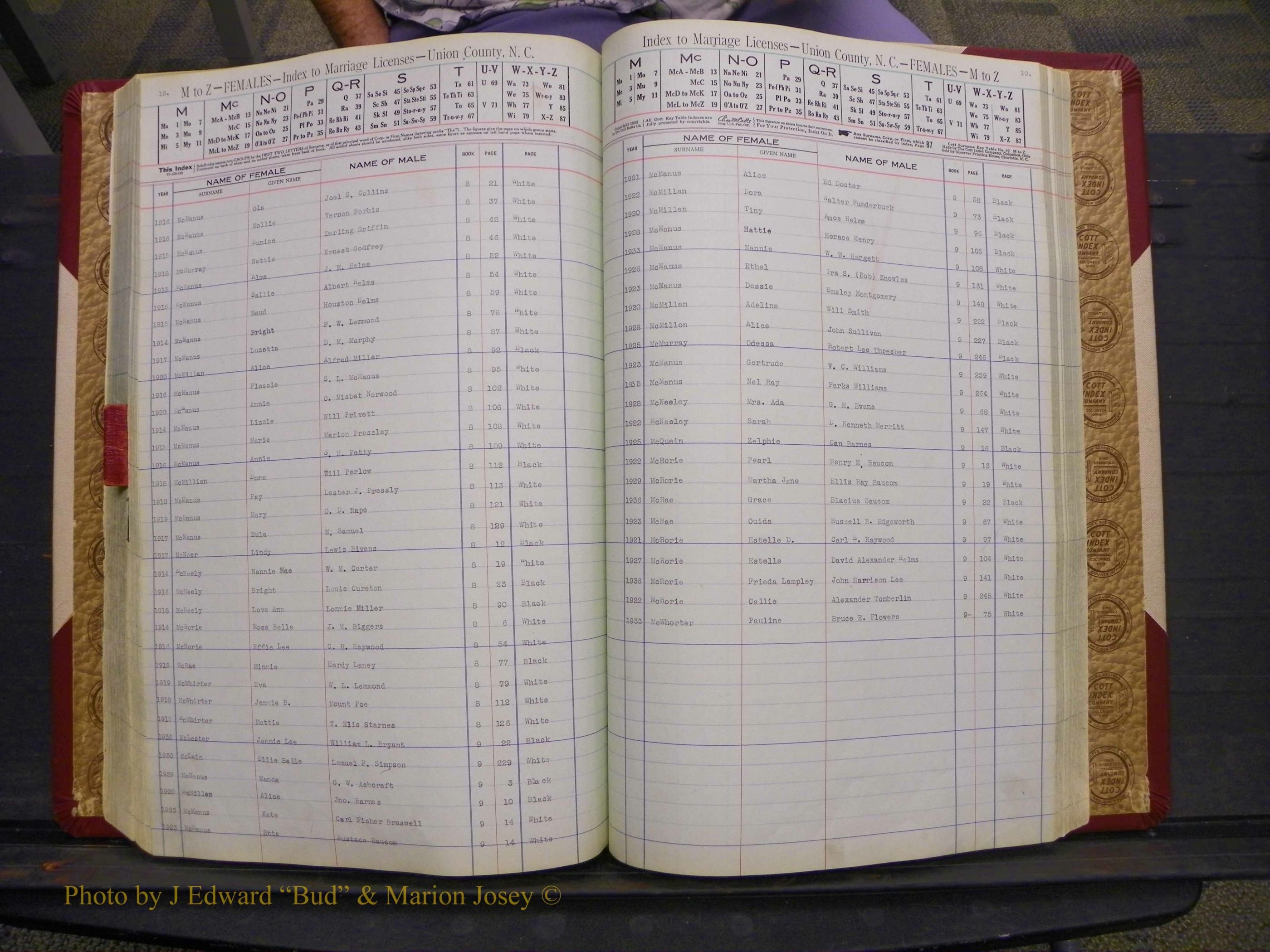 Union Co, NC Marriages Female Index, A-Z, 1842-1936 (165).JPG