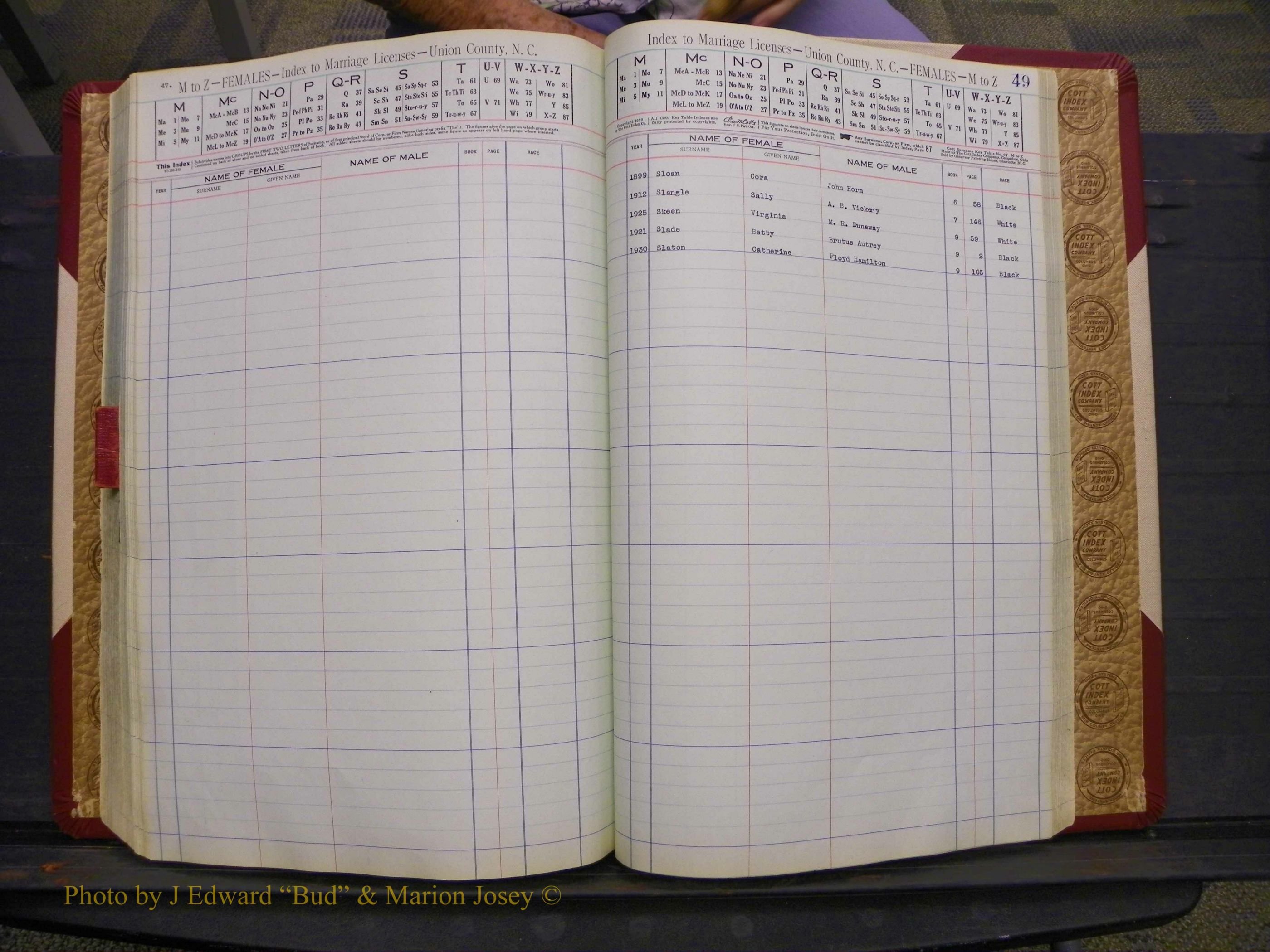 Union Co, NC Marriages Female Index, A-Z, 1842-1936 (212).JPG