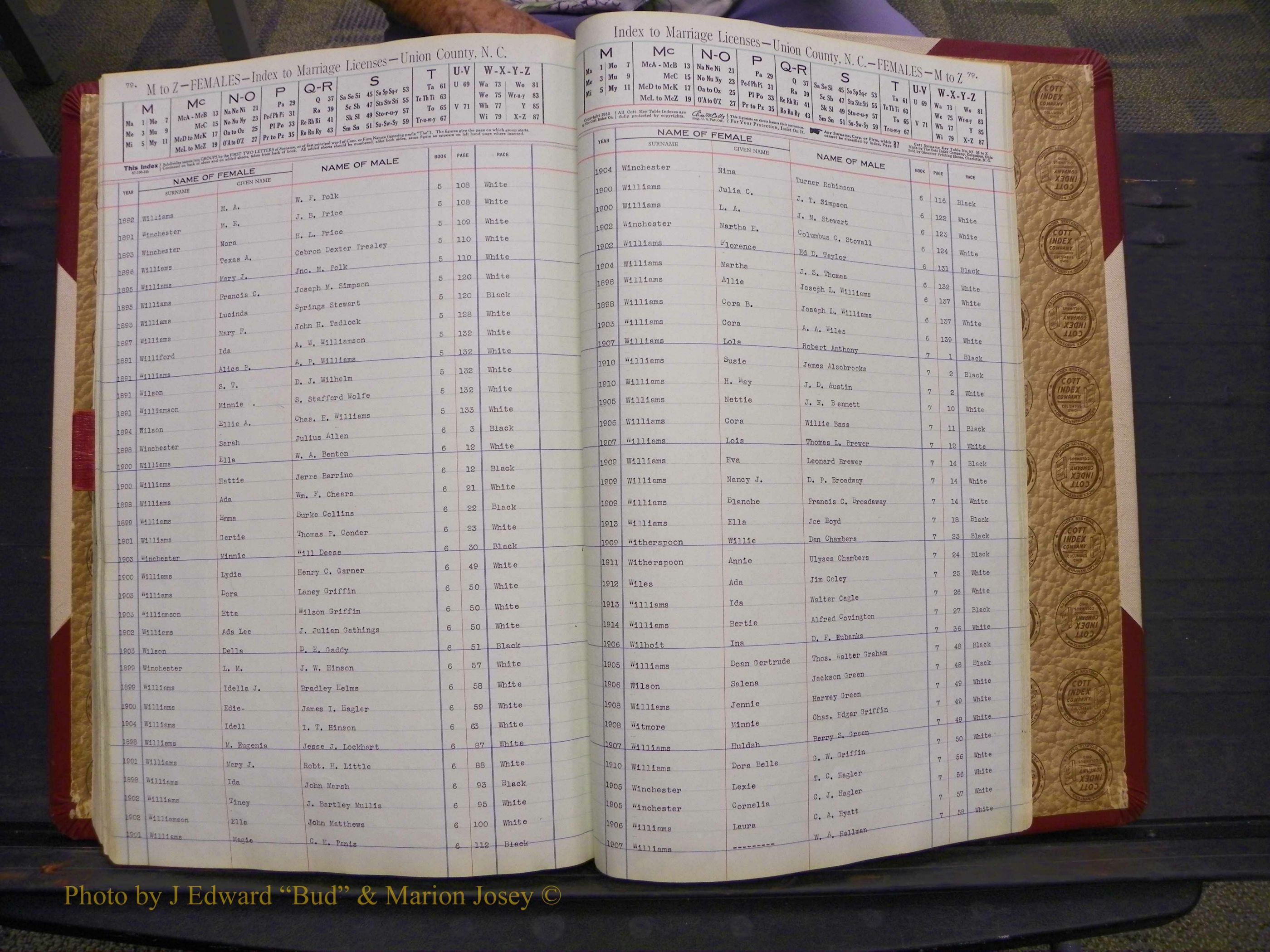 Union Co, NC Marriages Female Index, A-Z, 1842-1936 (245).JPG