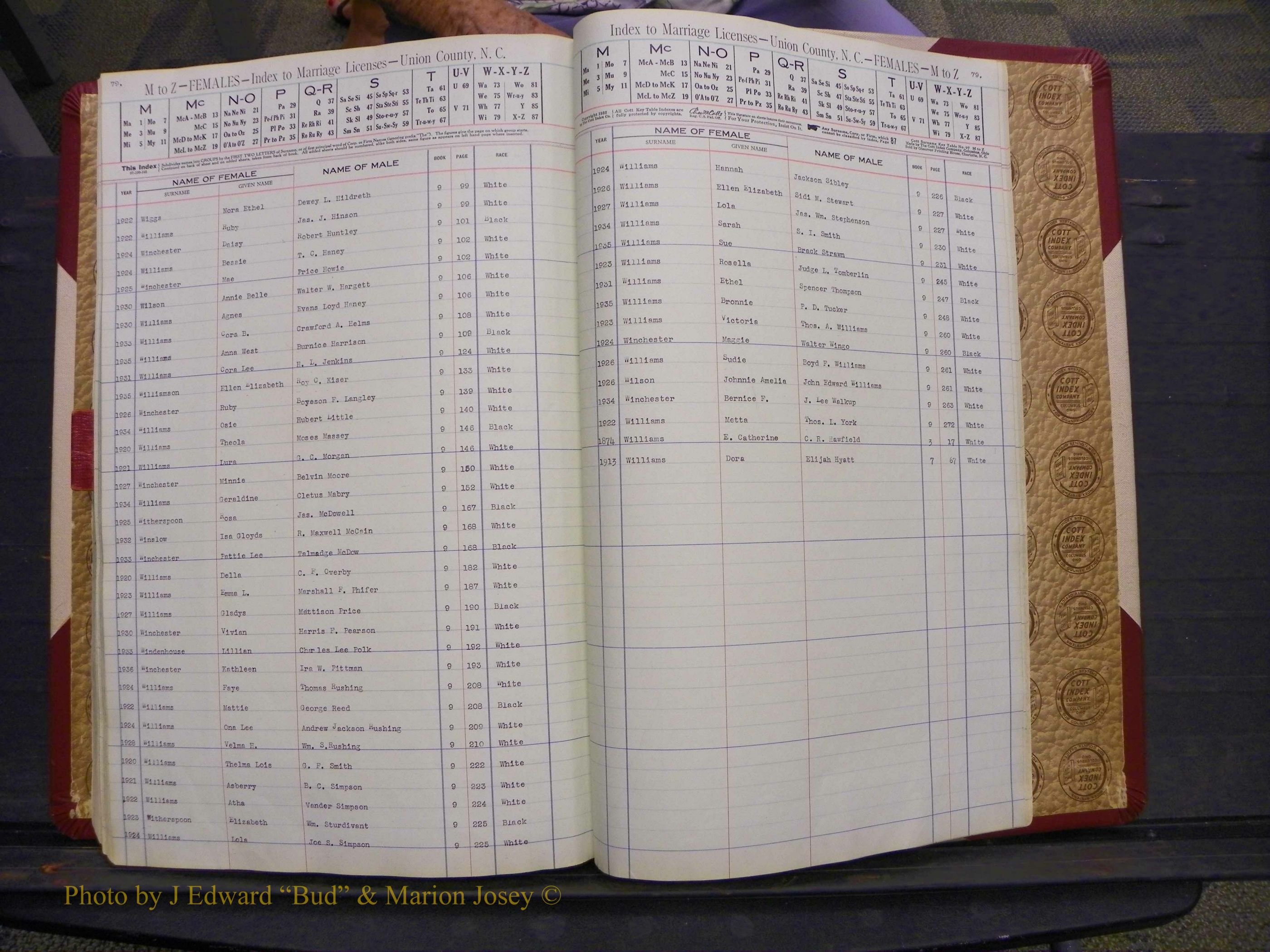 Union Co, NC Marriages Female Index, A-Z, 1842-1936 (250).JPG