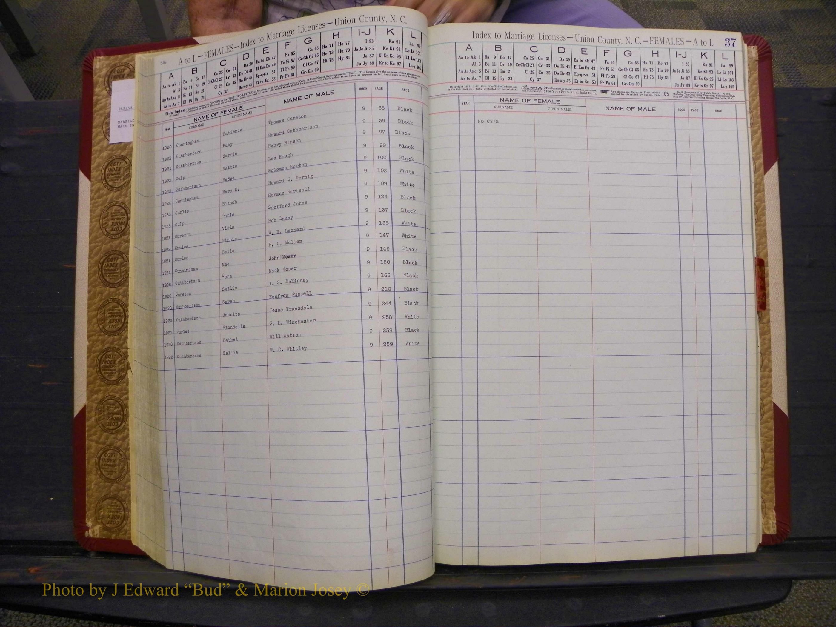 Union Co, NC Marriages Female Index, A-Z, 1842-1936 (53).JPG