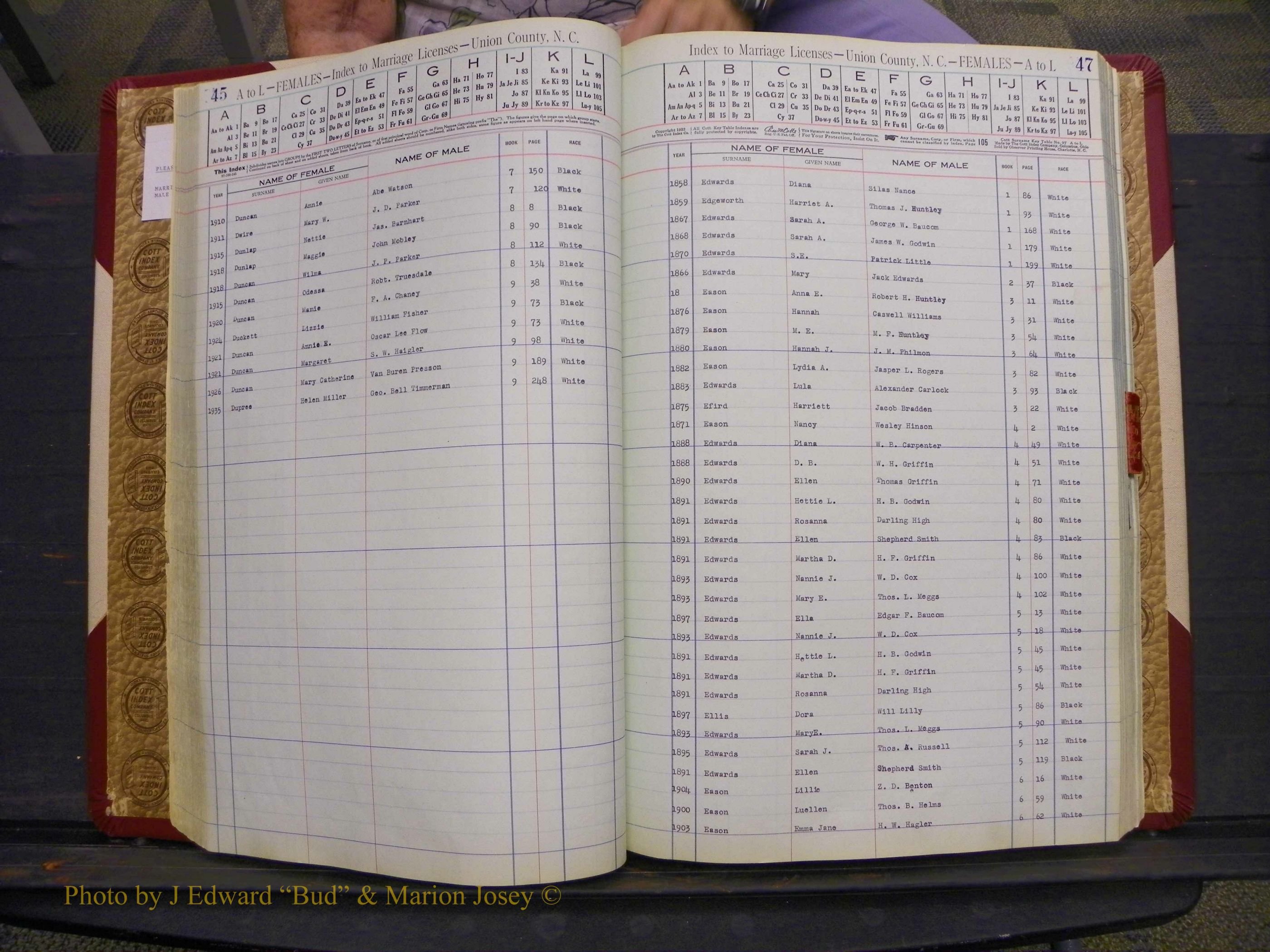 Union Co, NC Marriages Female Index, A-Z, 1842-1936 (60).JPG
