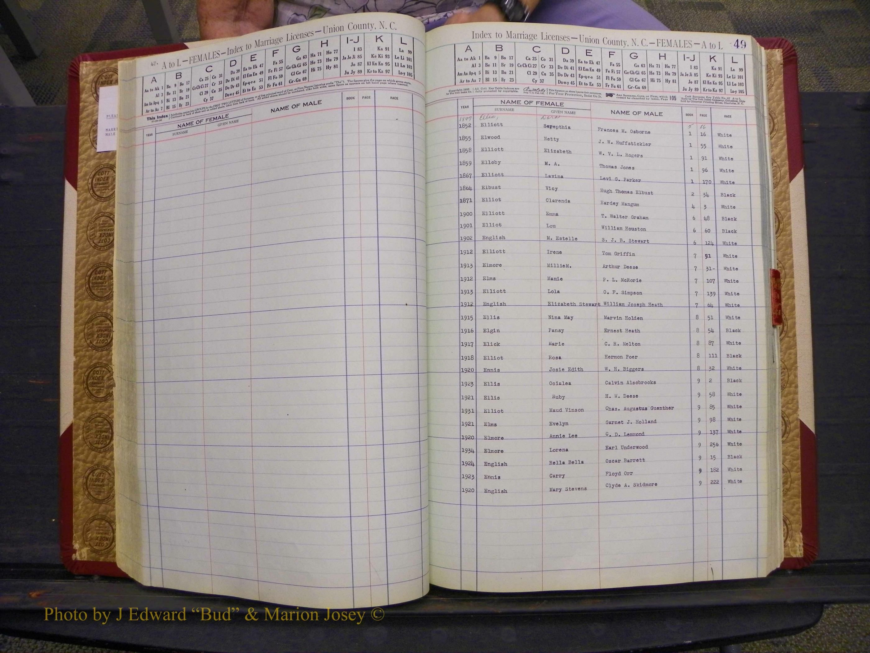 Union Co, NC Marriages Female Index, A-Z, 1842-1936 (64).JPG