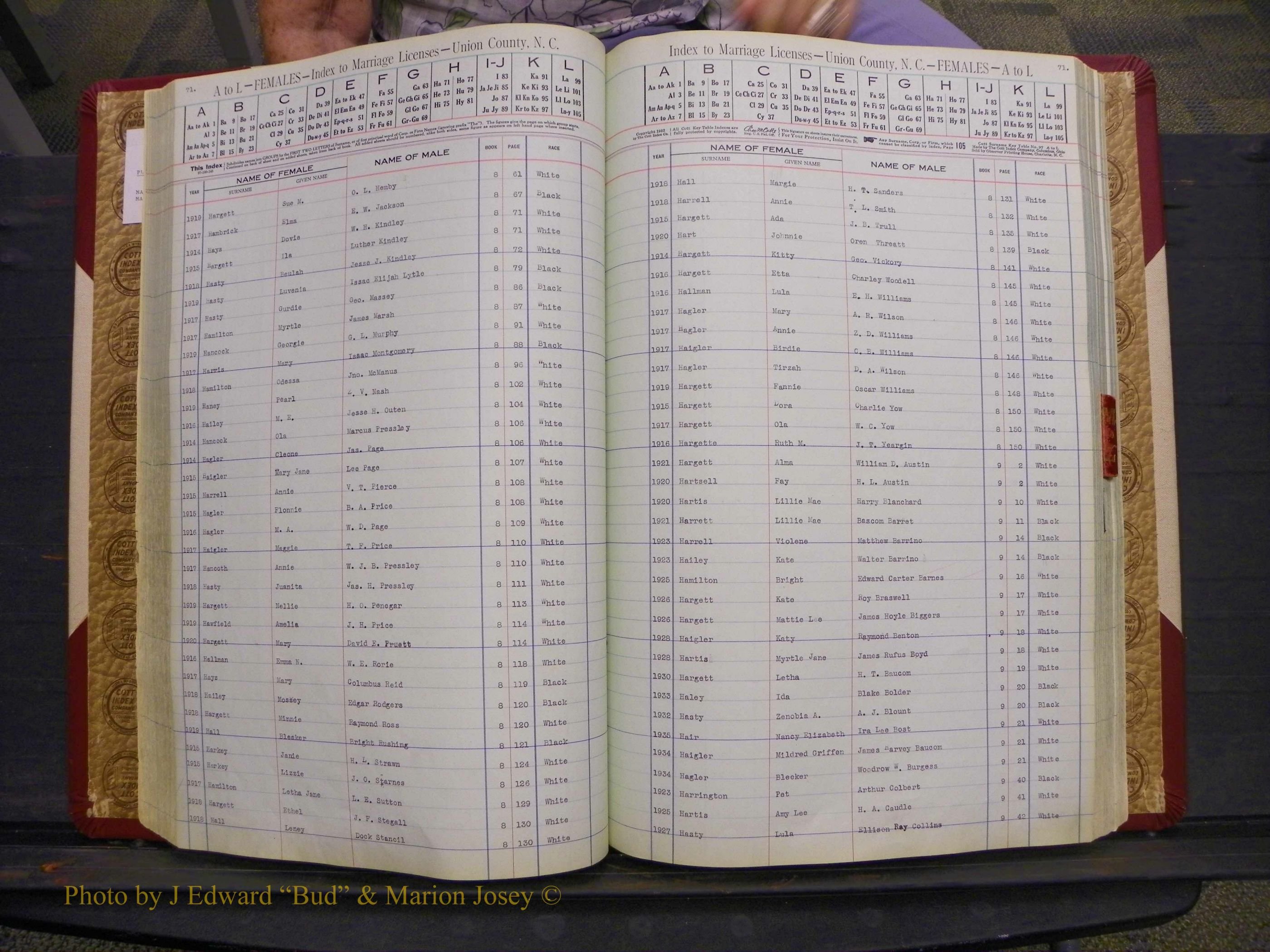 Union Co, NC Marriages Female Index, A-Z, 1842-1936 (94).JPG
