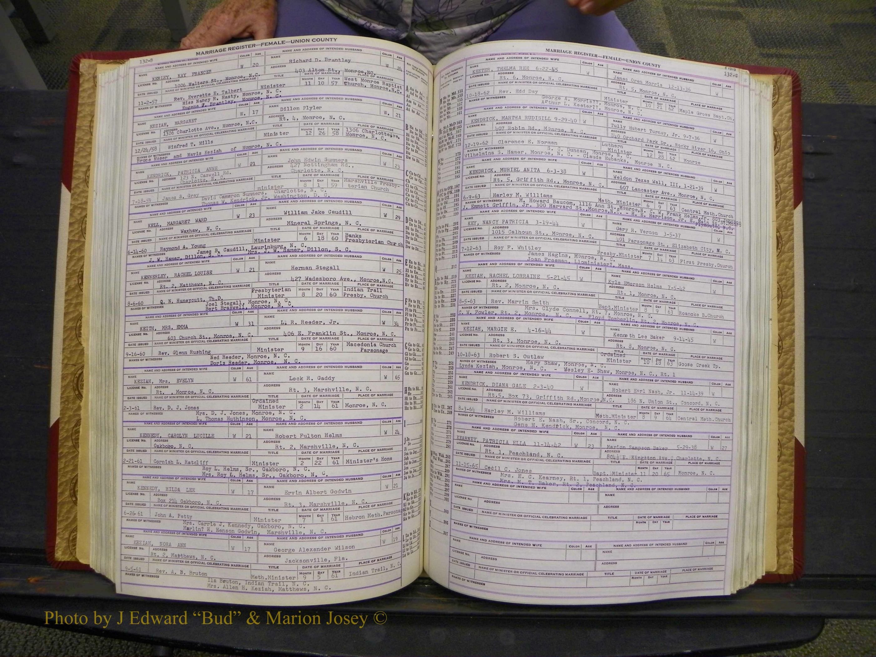 Union Co, NC Marriages Female Index, A-Z, 1937-1965 (178).JPG