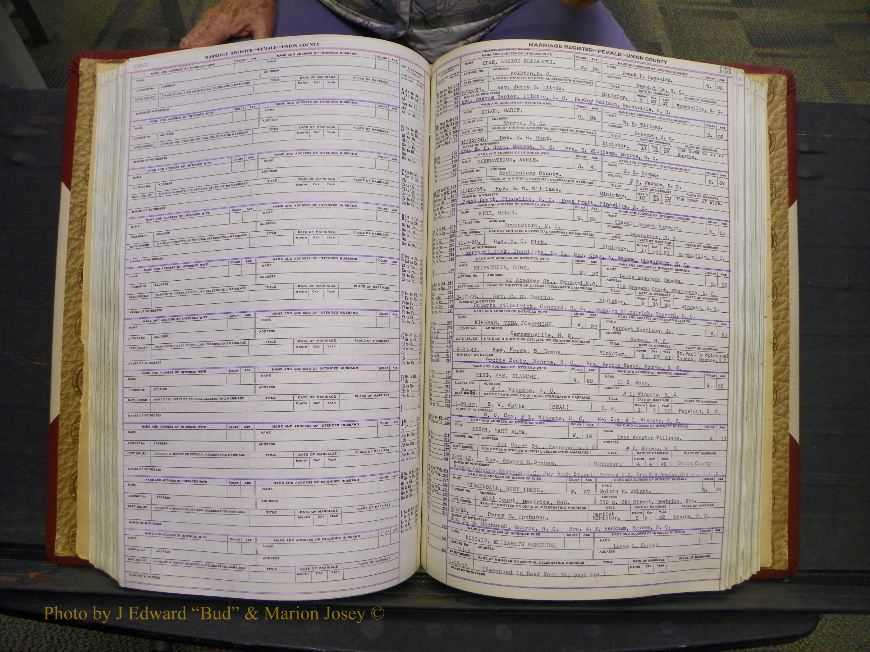 Union Co, NC Marriages Female Index, A-Z, 1937-1965 (179).JPG