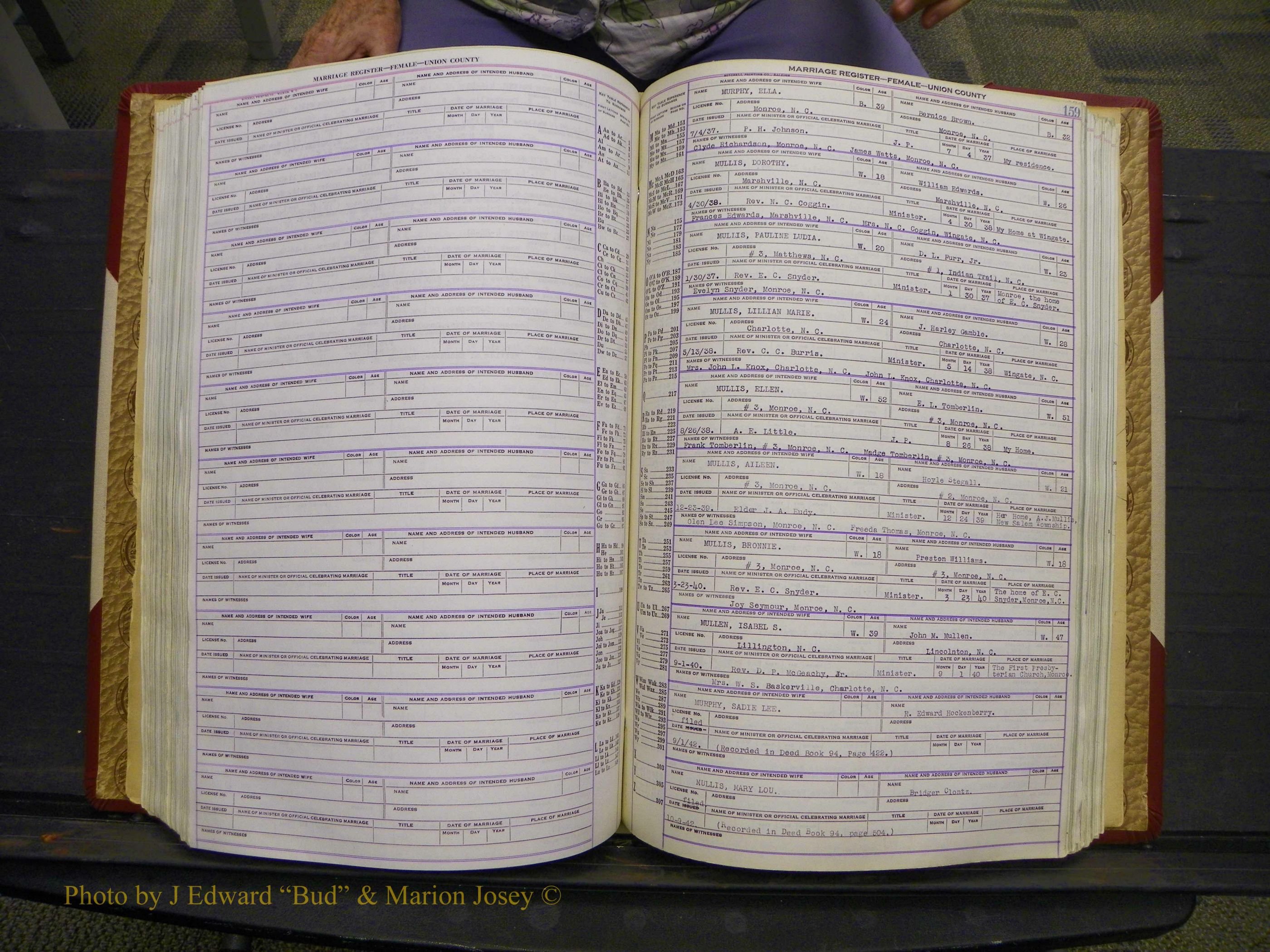 Union Co, NC Marriages Female Index, A-Z, 1937-1965 (219).JPG