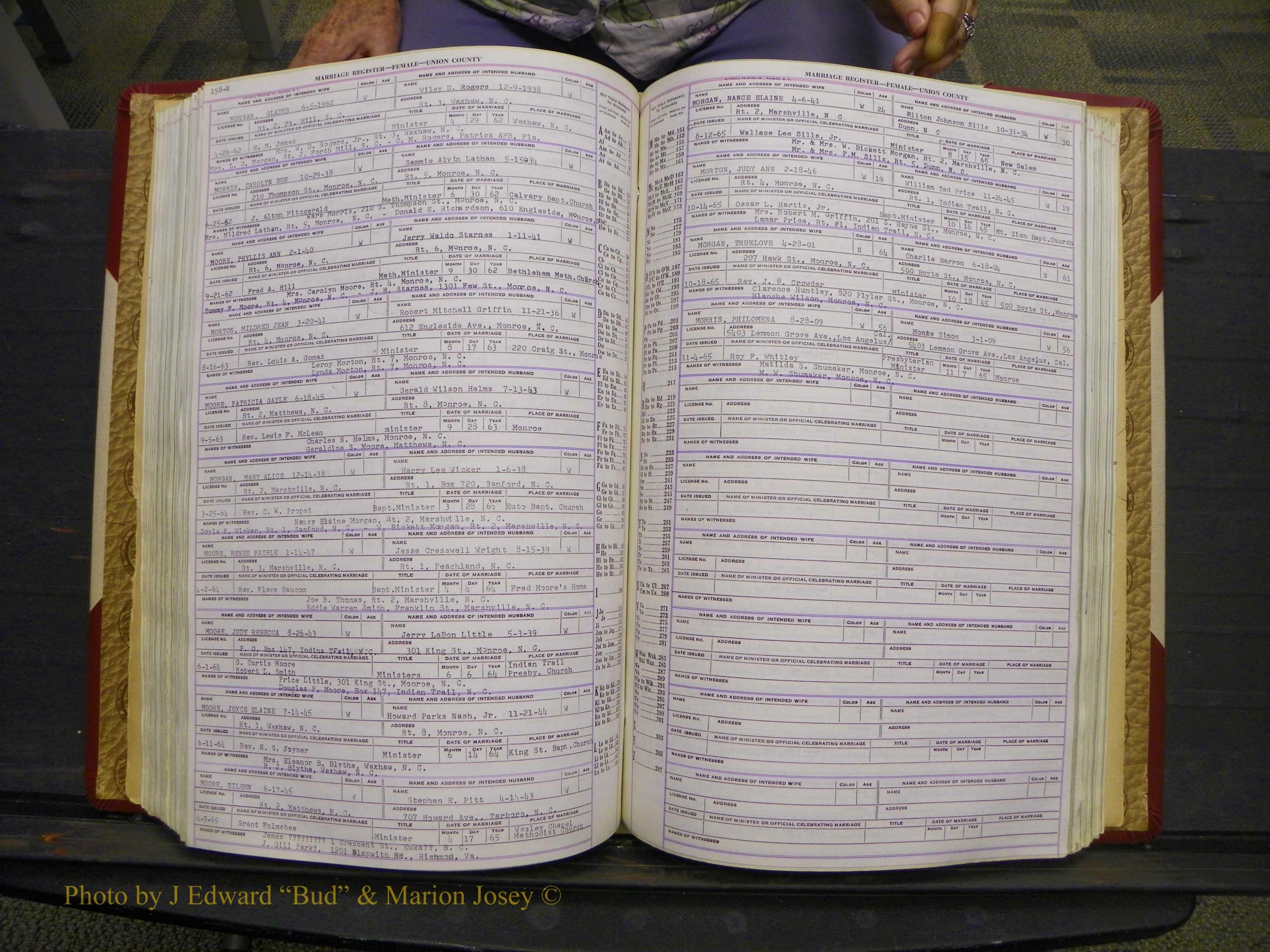 Union Co, NC Marriages Female Index, A-Z, 1937-1965 (220).JPG