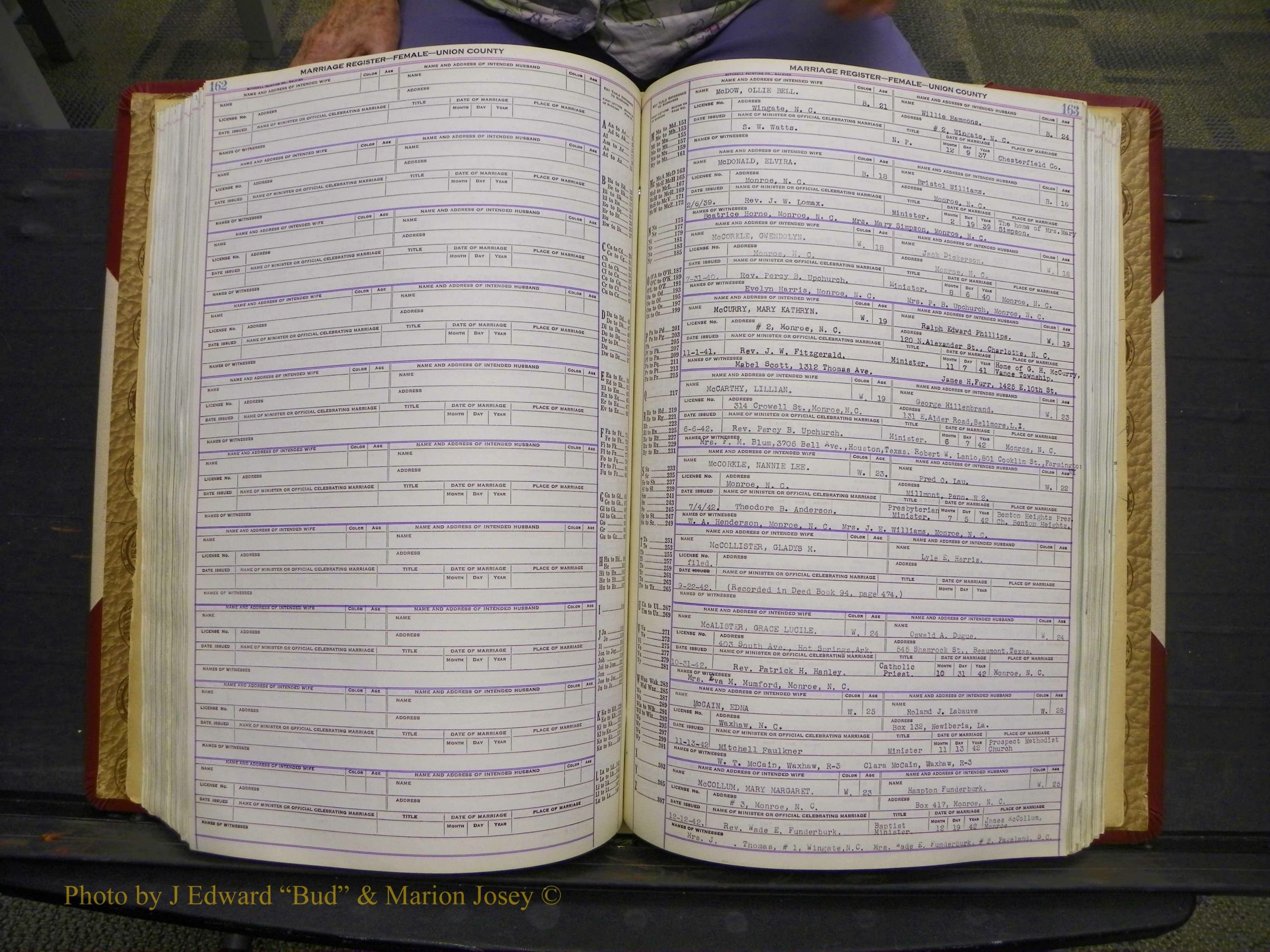 Union Co, NC Marriages Female Index, A-Z, 1937-1965 (224).JPG