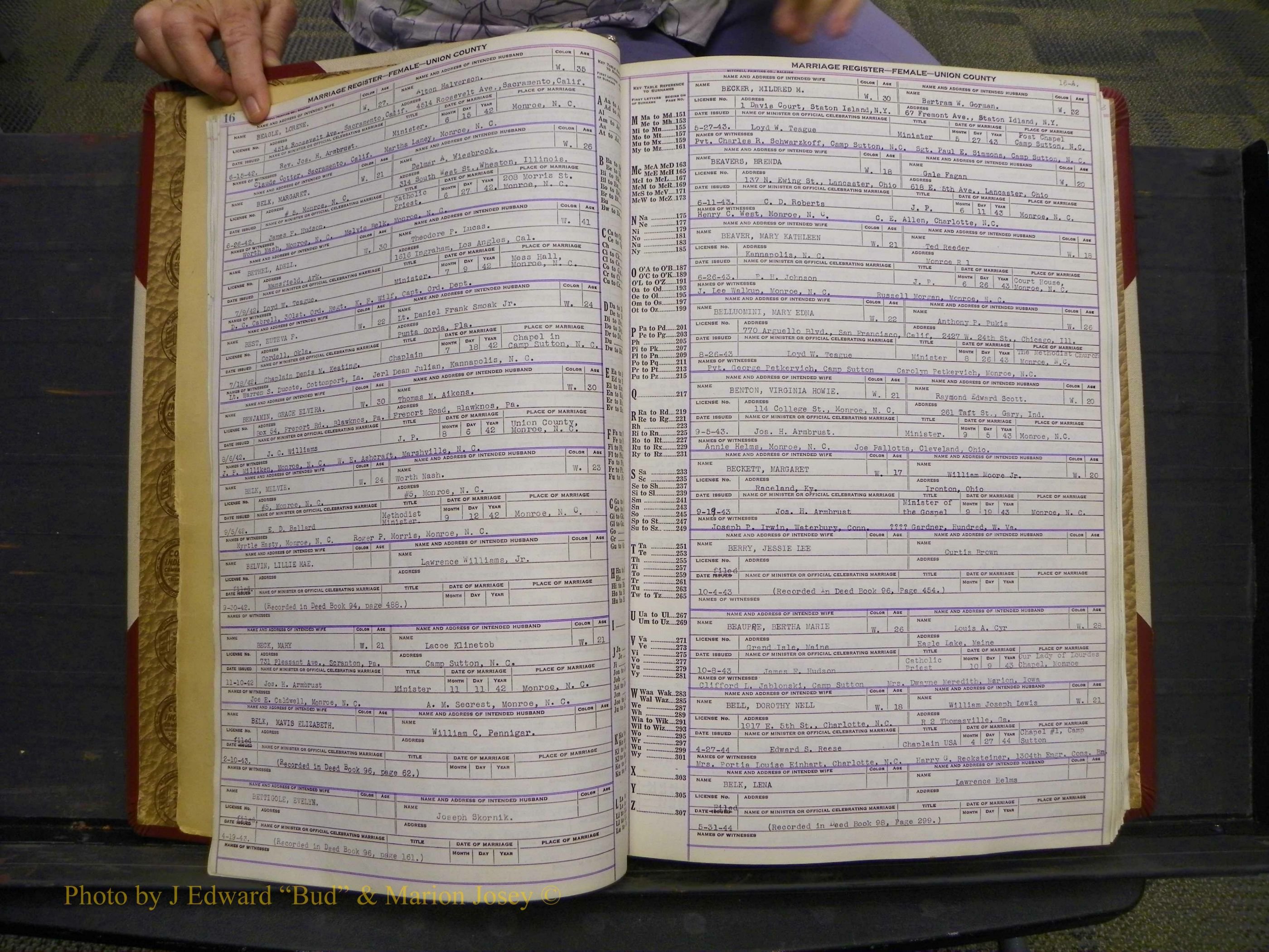 Union Co, NC Marriages Female Index, A-Z, 1937-1965 (25).JPG