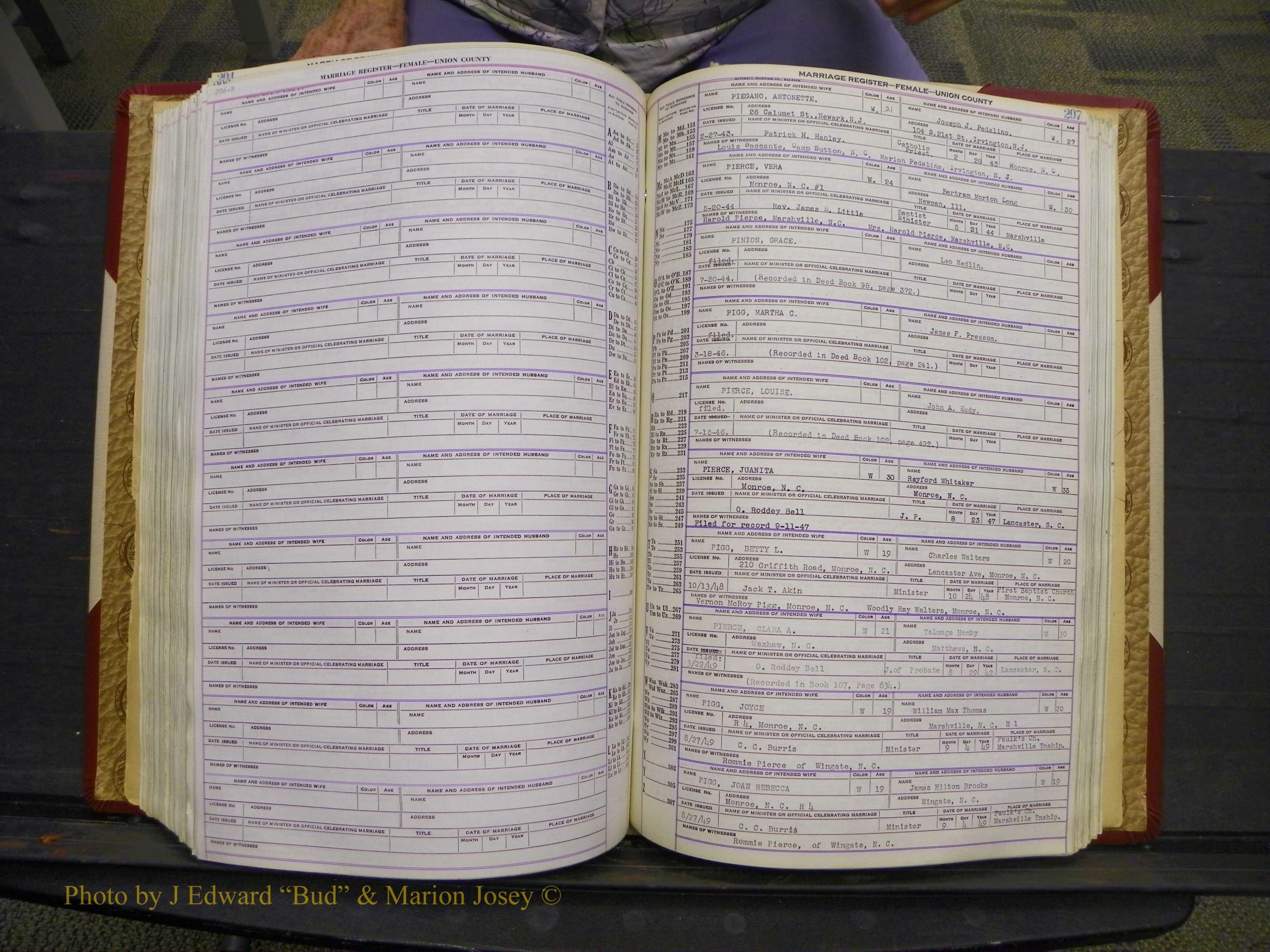 Union Co, NC Marriages Female Index, A-Z, 1937-1965 (257).JPG