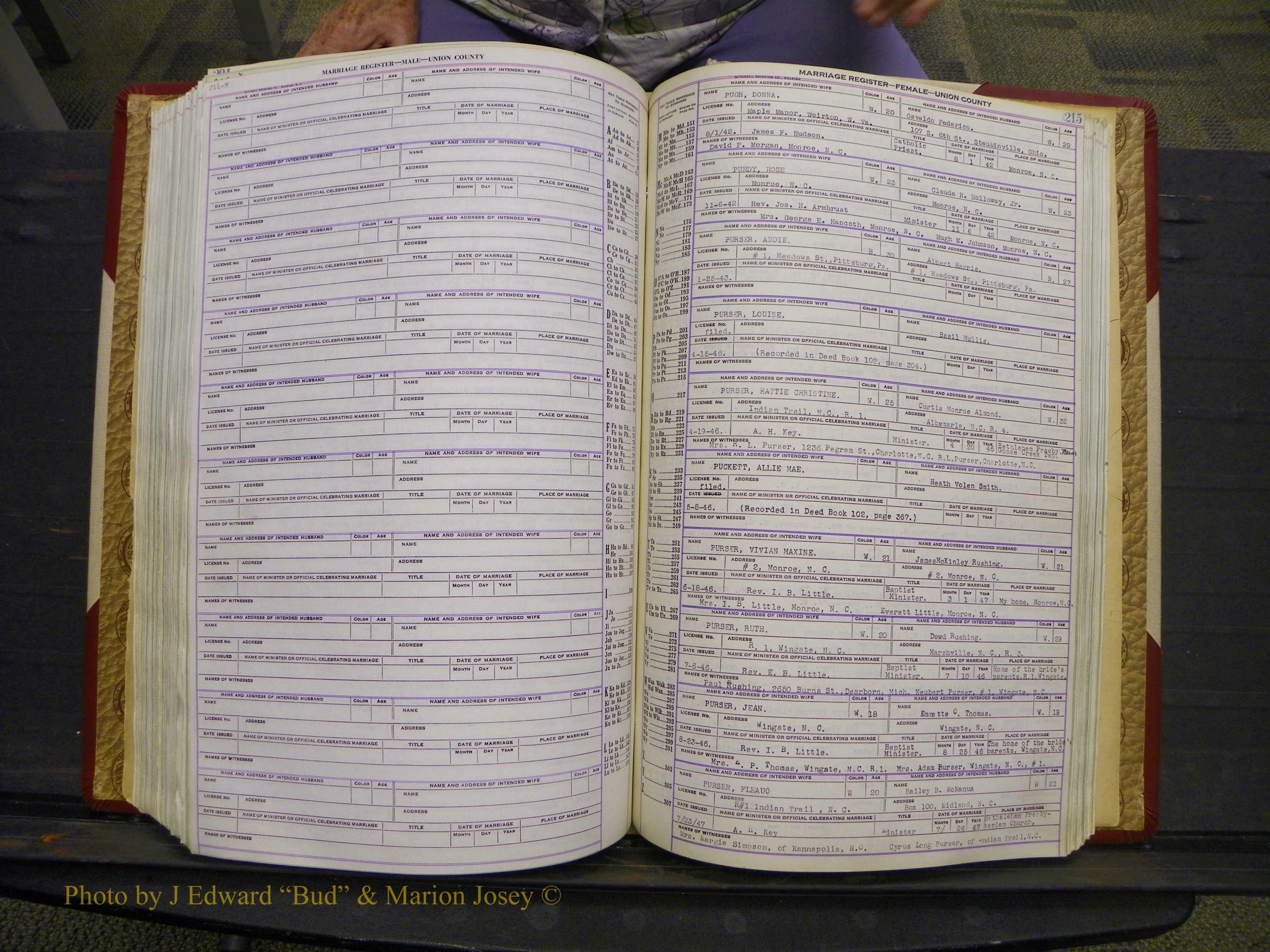 Union Co, NC Marriages Female Index, A-Z, 1937-1965 (270).JPG