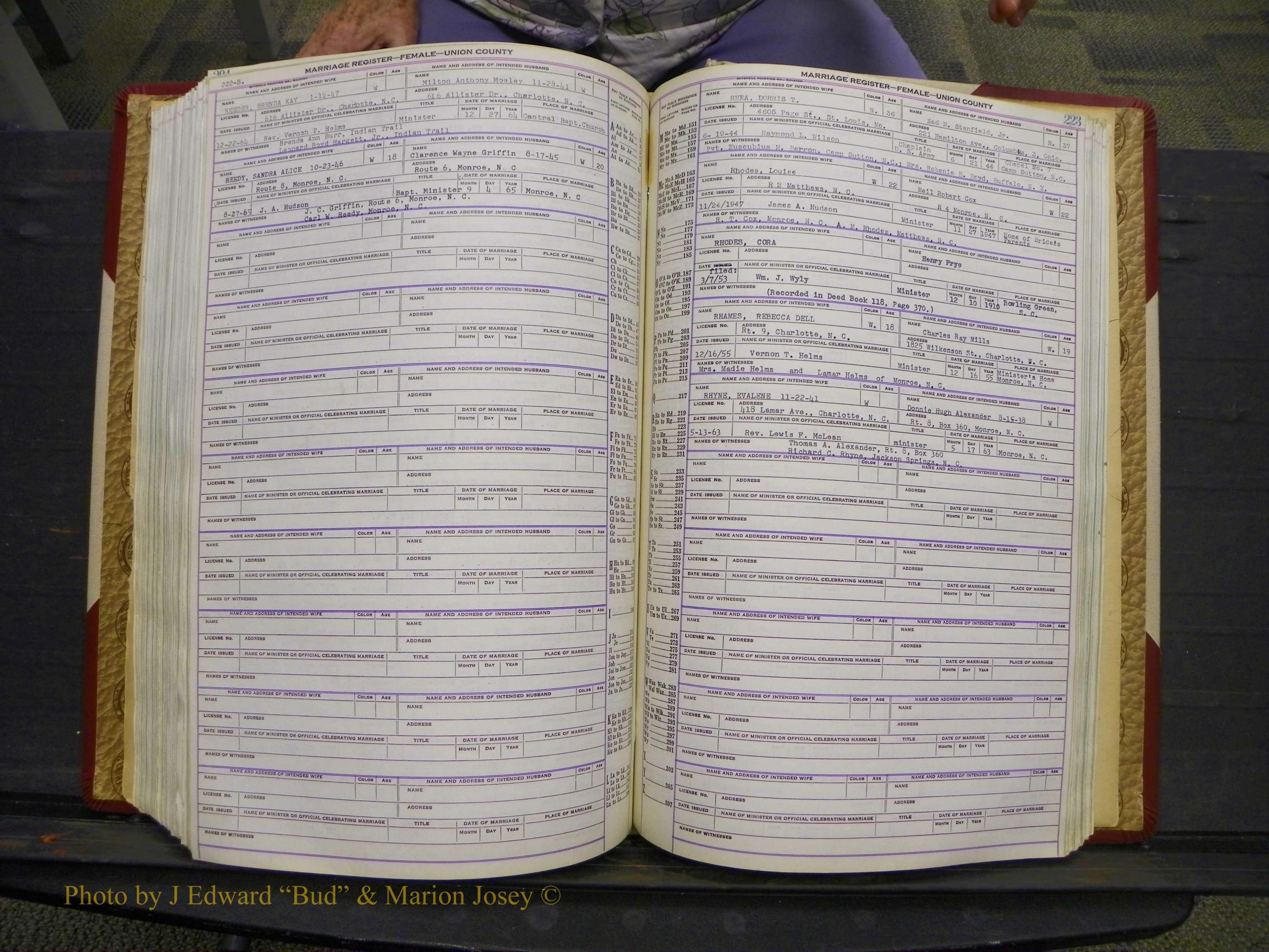 Union Co, NC Marriages Female Index, A-Z, 1937-1965 (277).JPG