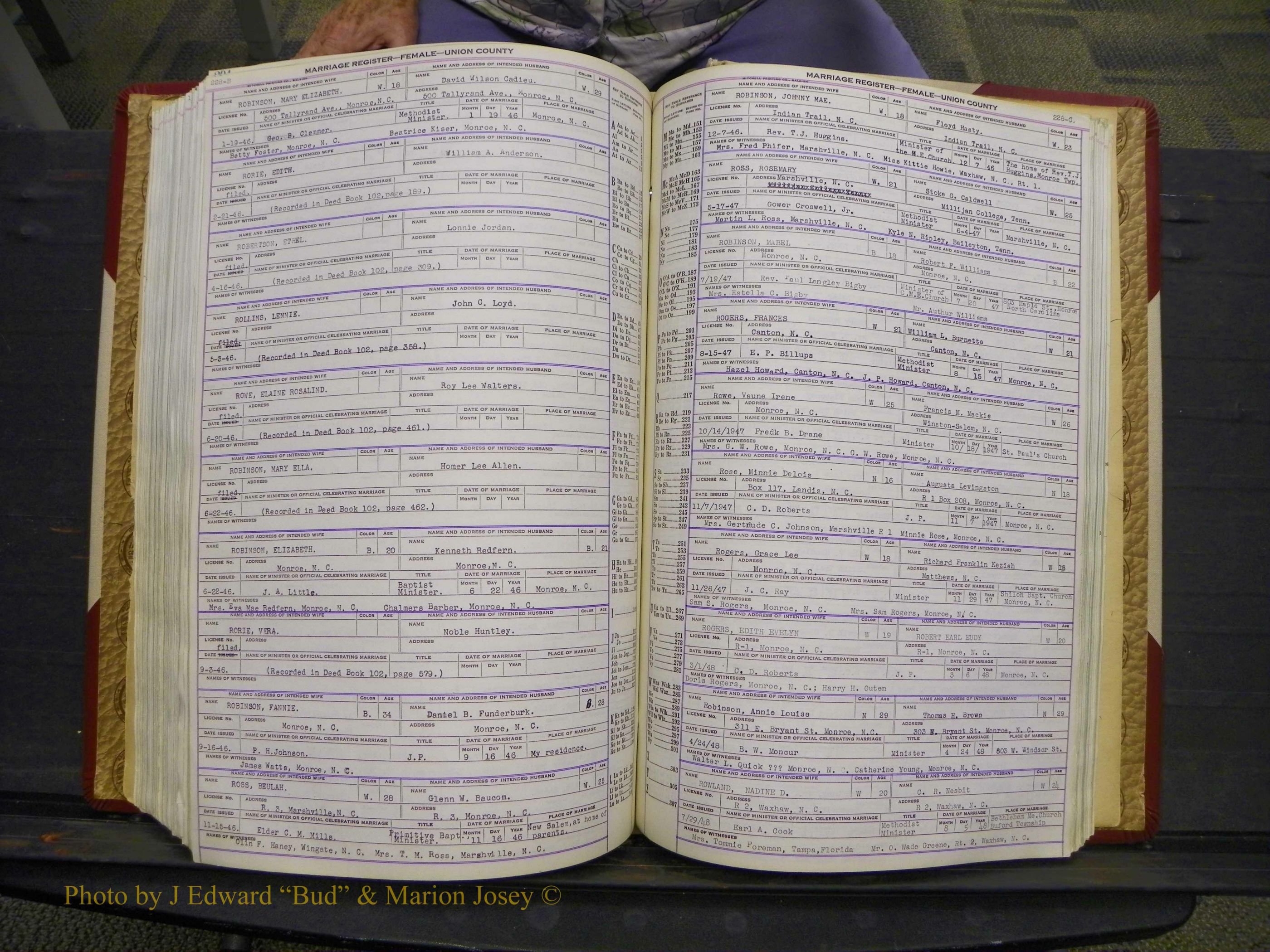 Union Co, NC Marriages Female Index, A-Z, 1937-1965 (282).JPG