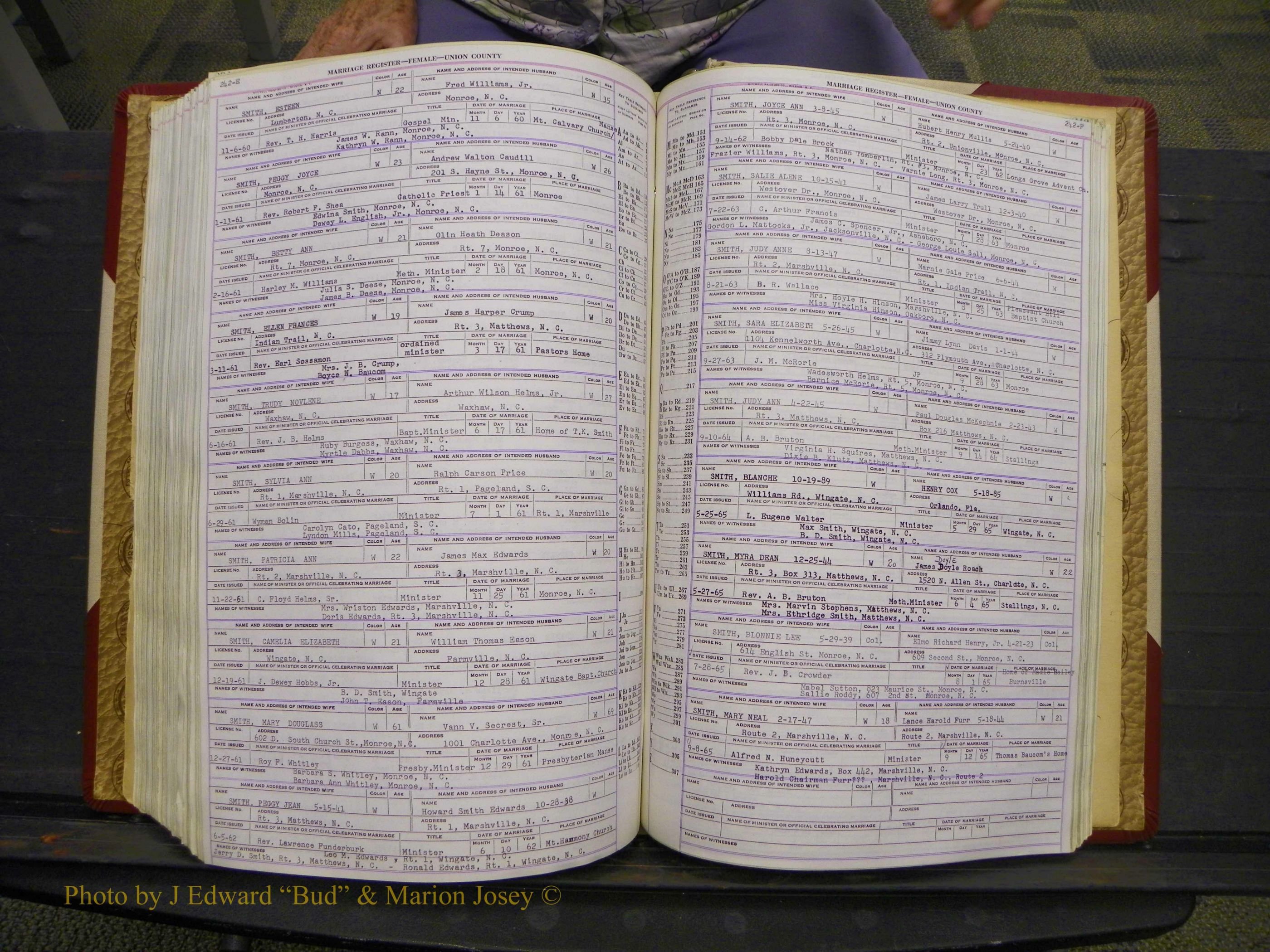 Union Co, NC Marriages Female Index, A-Z, 1937-1965 (303).JPG