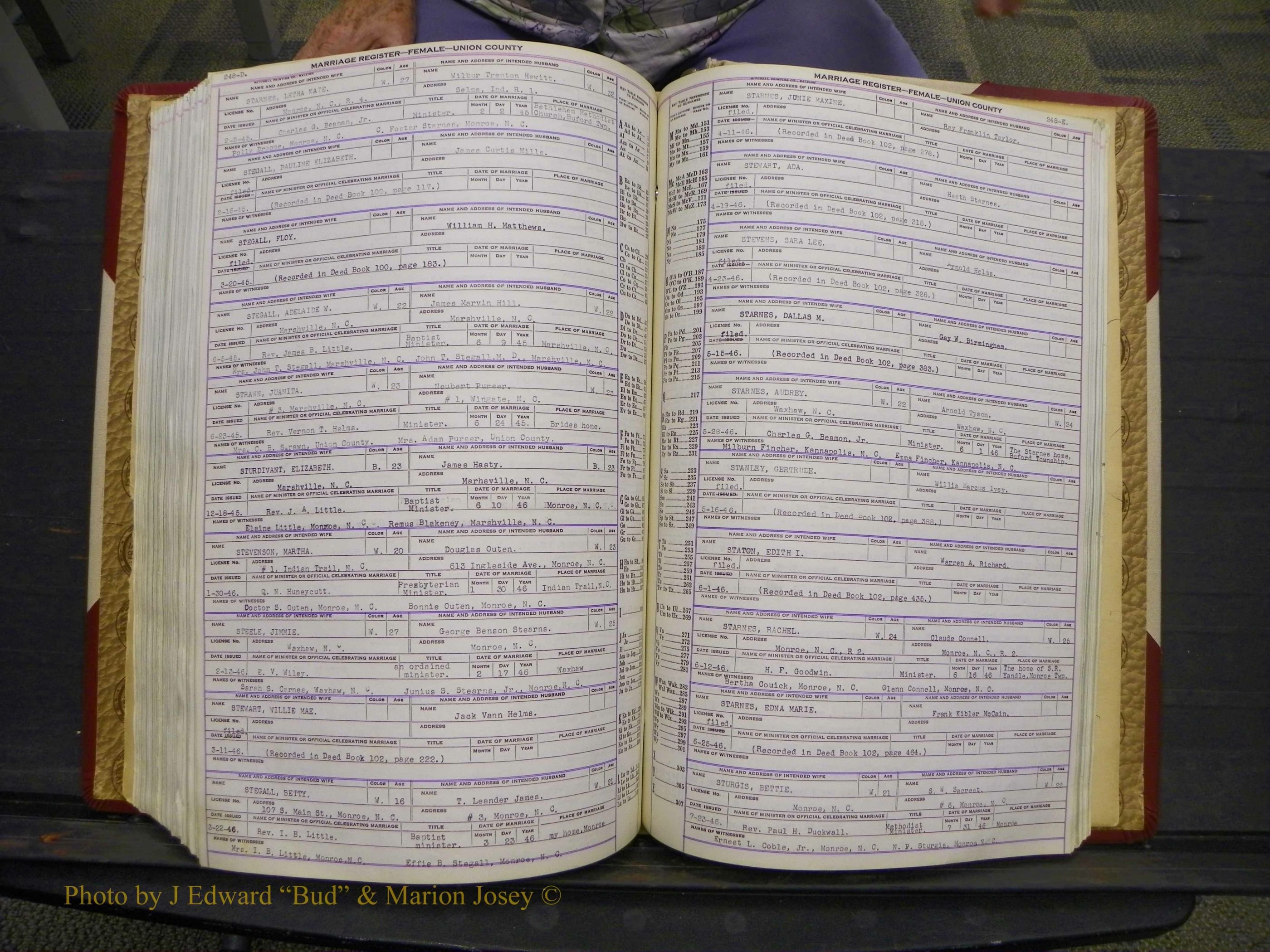 Union Co, NC Marriages Female Index, A-Z, 1937-1965 (310).JPG