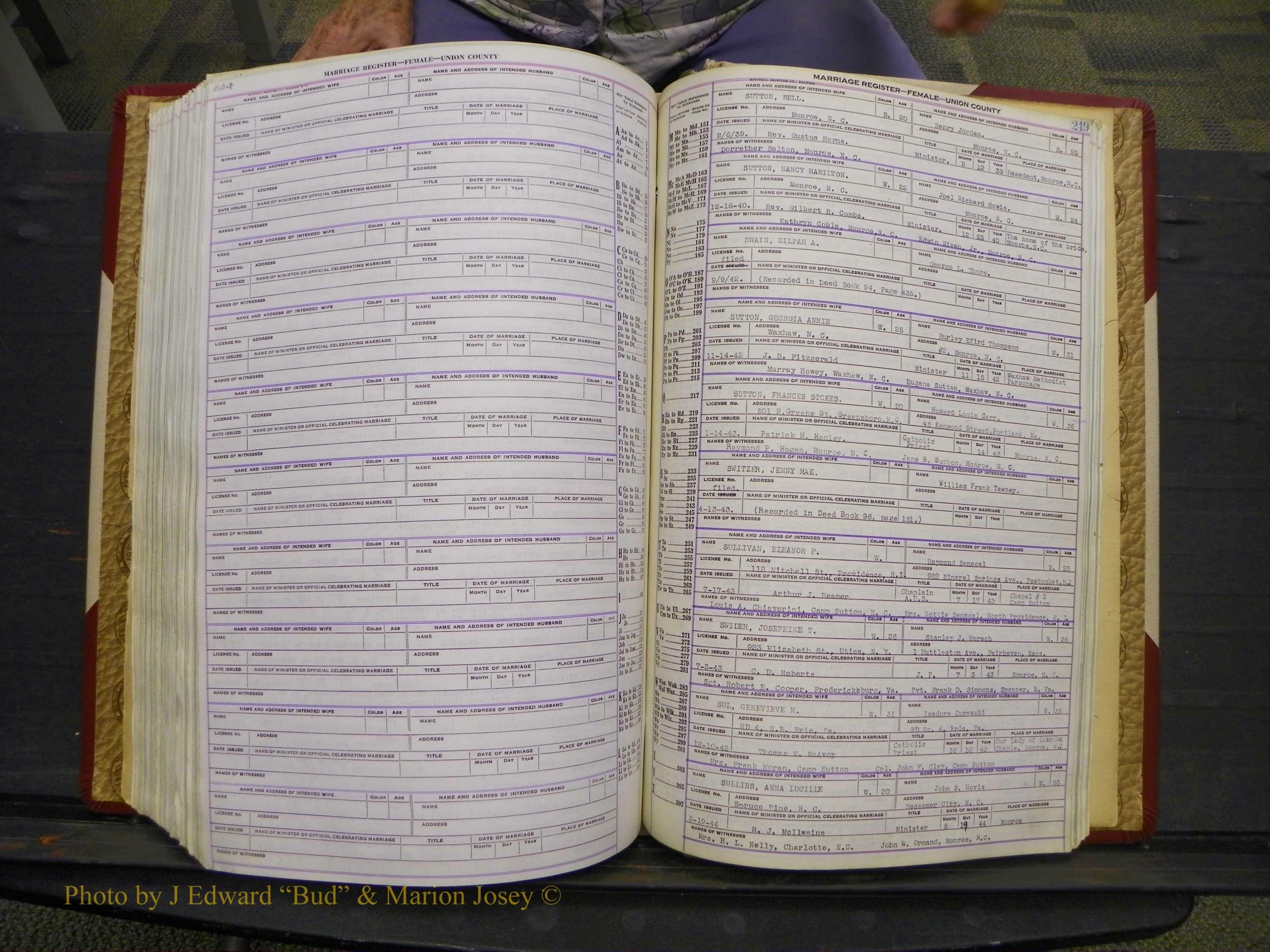 Union Co, NC Marriages Female Index, A-Z, 1937-1965 (315).JPG