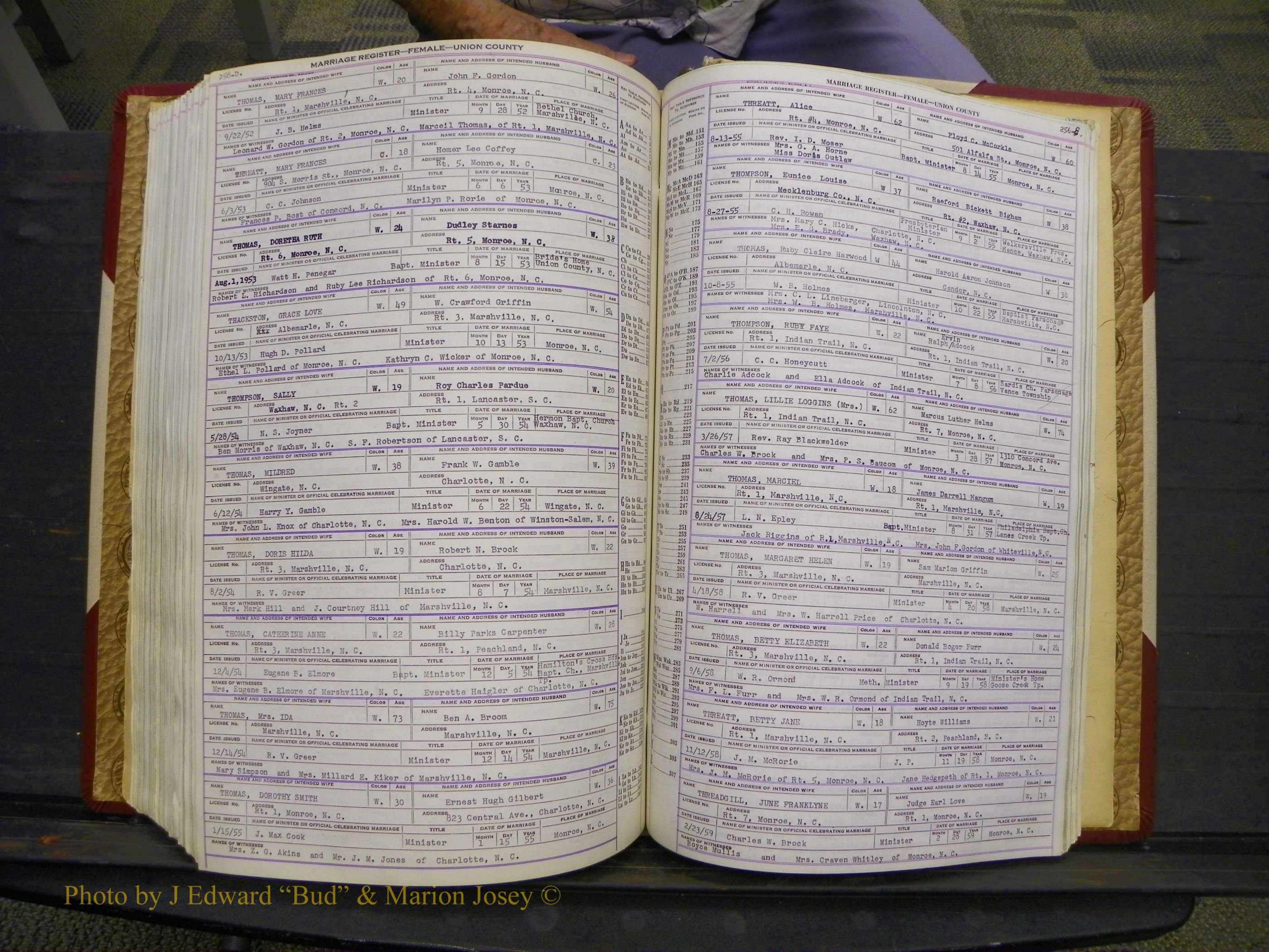 Union Co, NC Marriages Female Index, A-Z, 1937-1965 (325).JPG