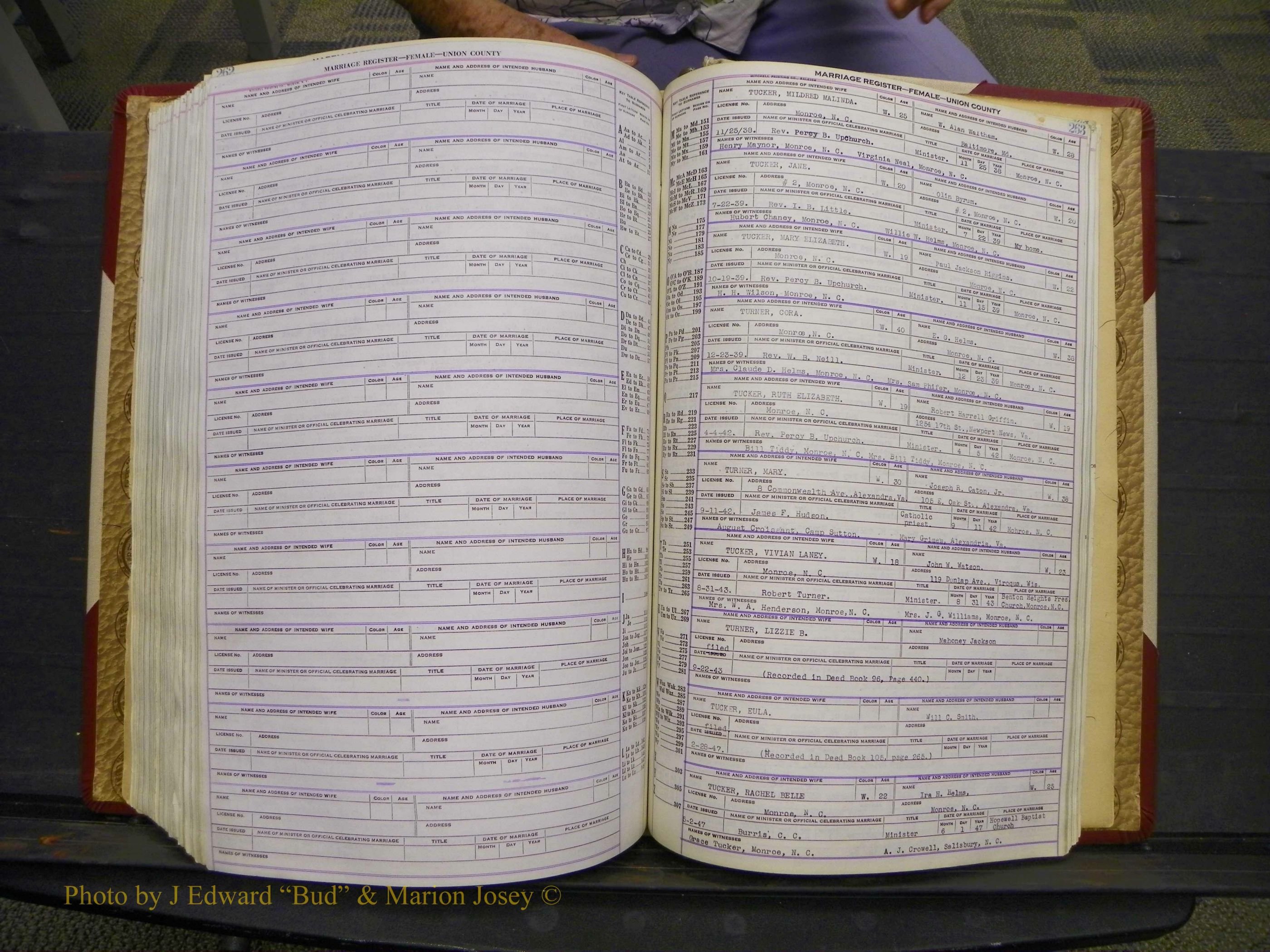 Union Co, NC Marriages Female Index, A-Z, 1937-1965 (331).JPG