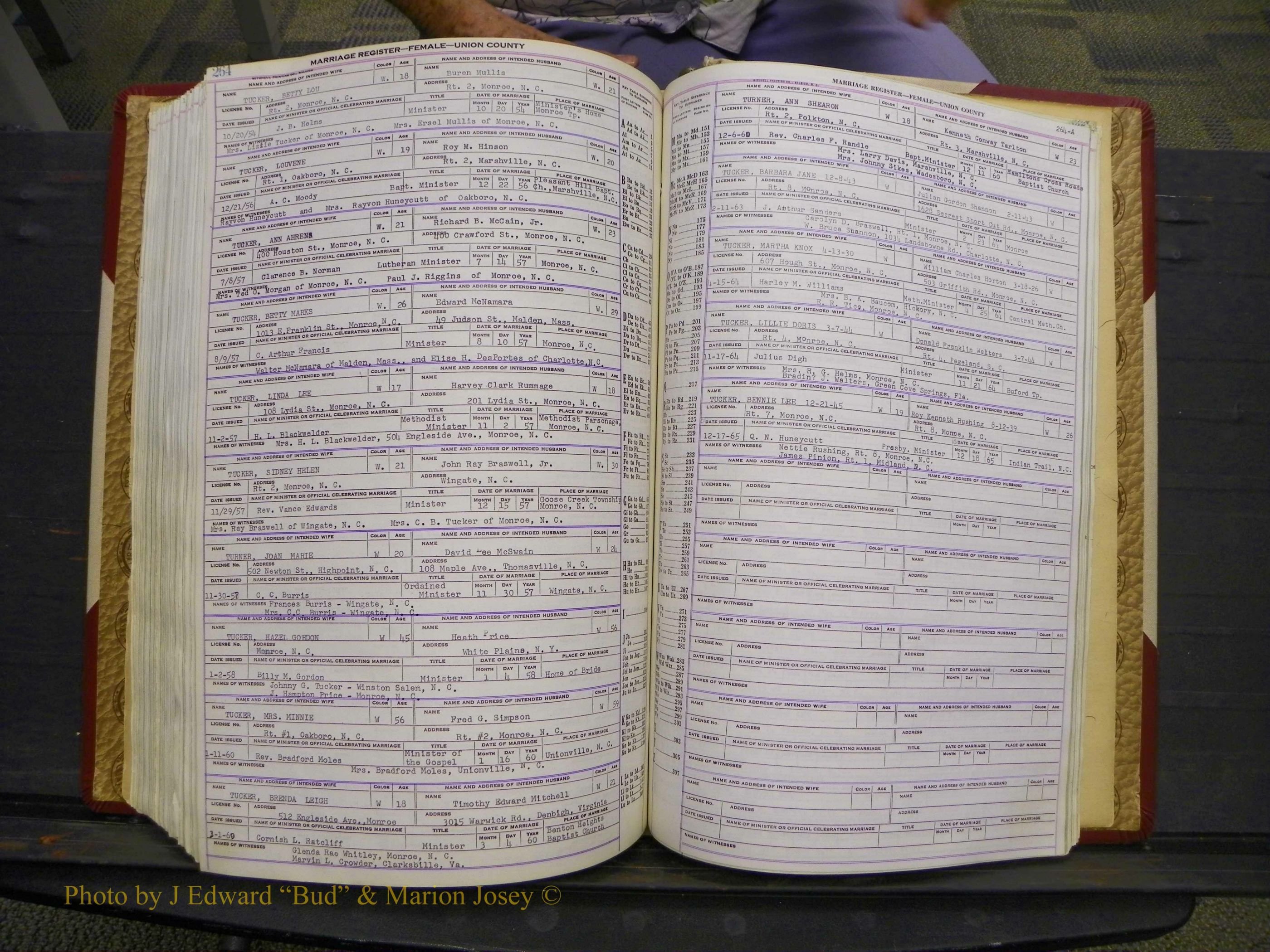 Union Co, NC Marriages Female Index, A-Z, 1937-1965 (332).JPG