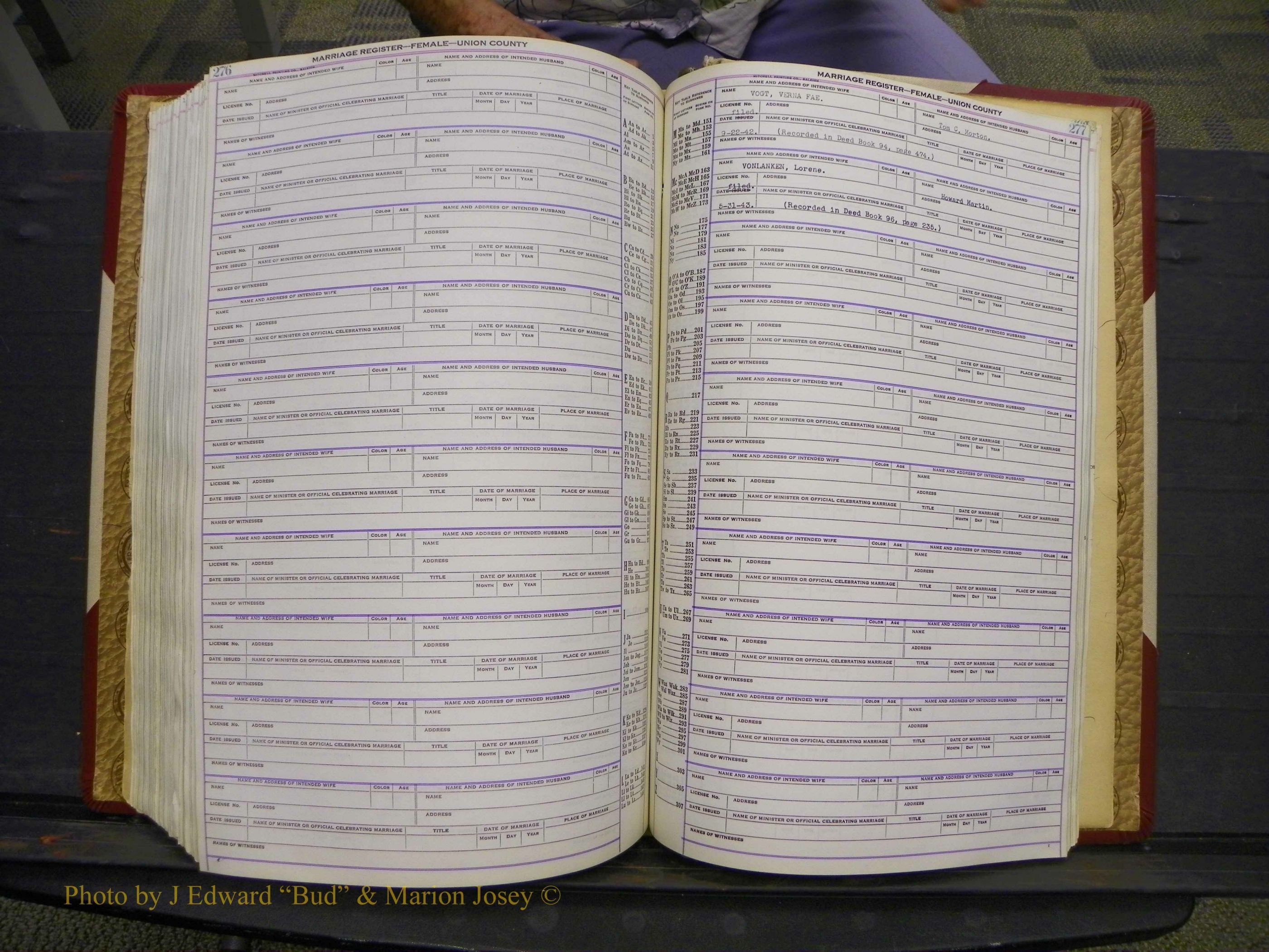 Union Co, NC Marriages Female Index, A-Z, 1937-1965 (338).JPG