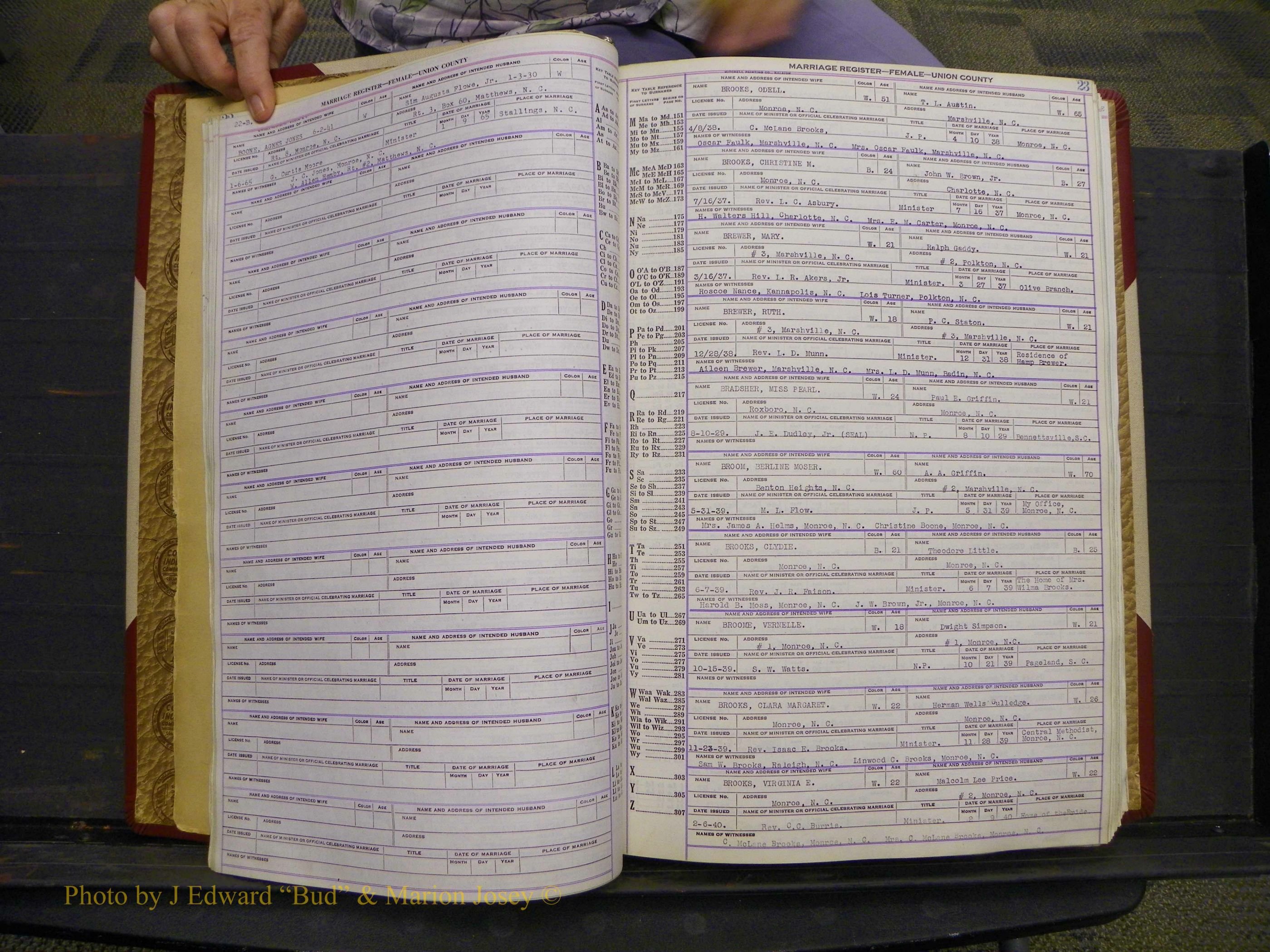 Union Co, NC Marriages Female Index, A-Z, 1937-1965 (34).JPG