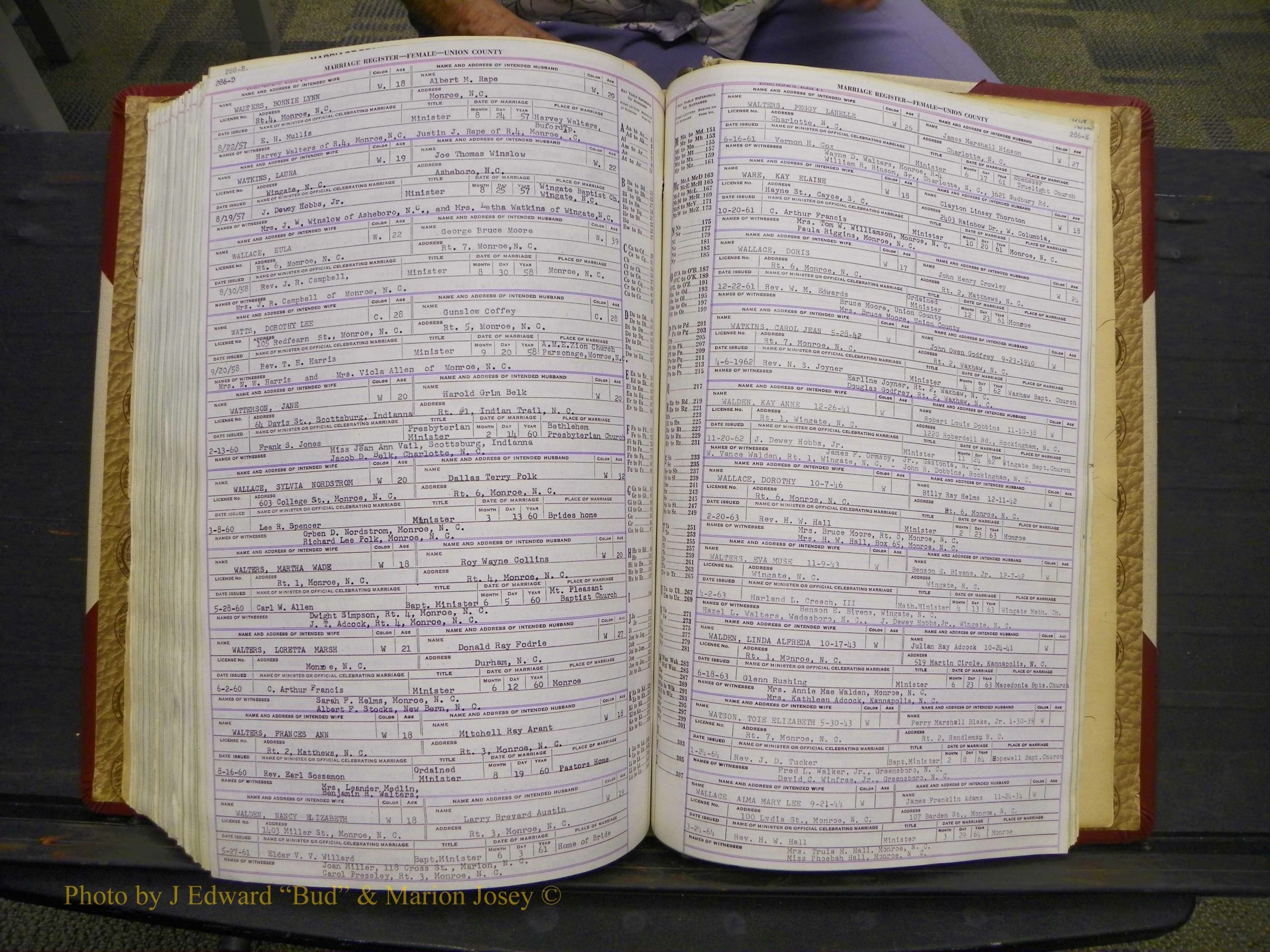 Union Co, NC Marriages Female Index, A-Z, 1937-1965 (344).JPG