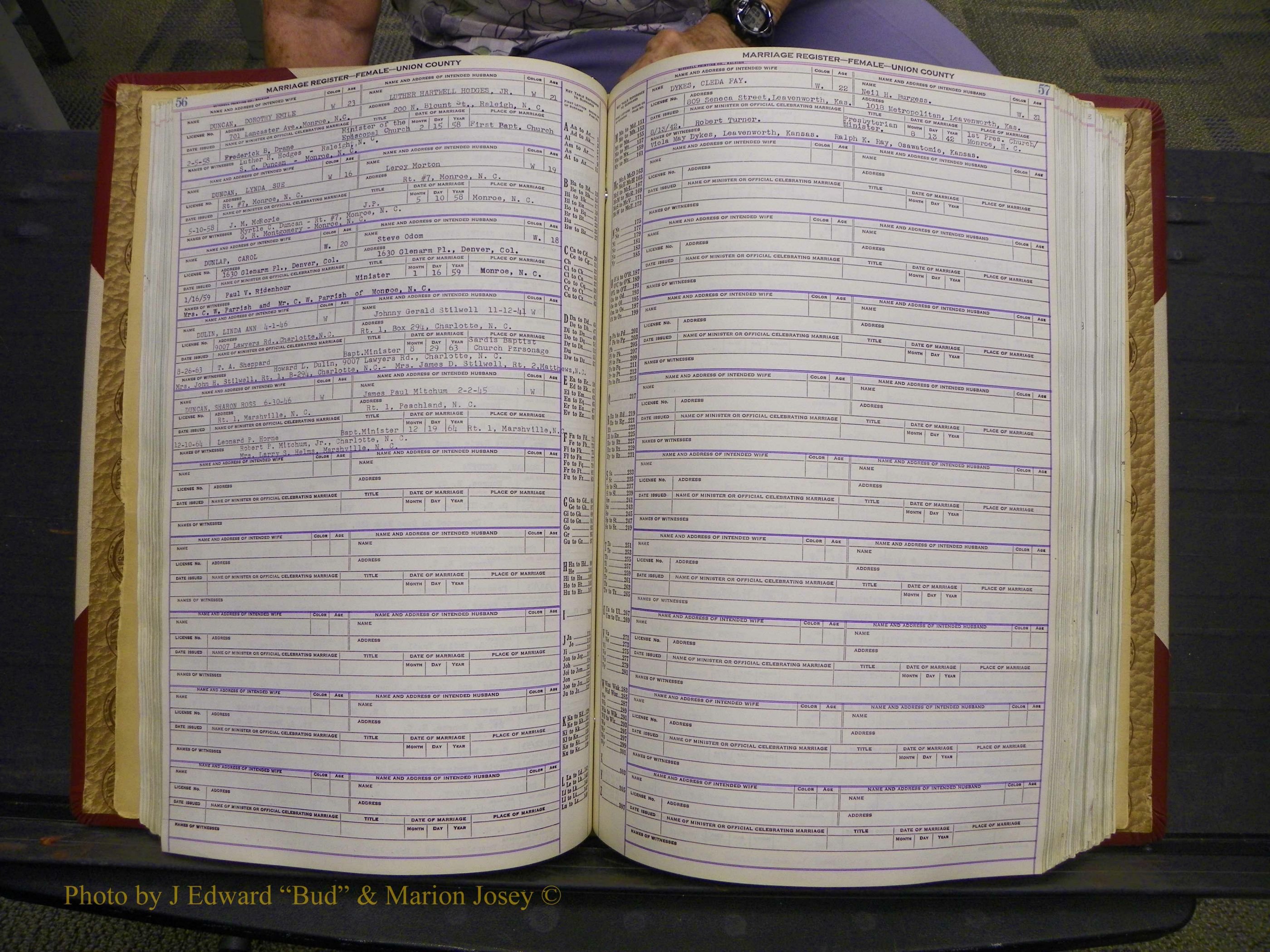 Union Co, NC Marriages Female Index, A-Z, 1937-1965 (81).JPG