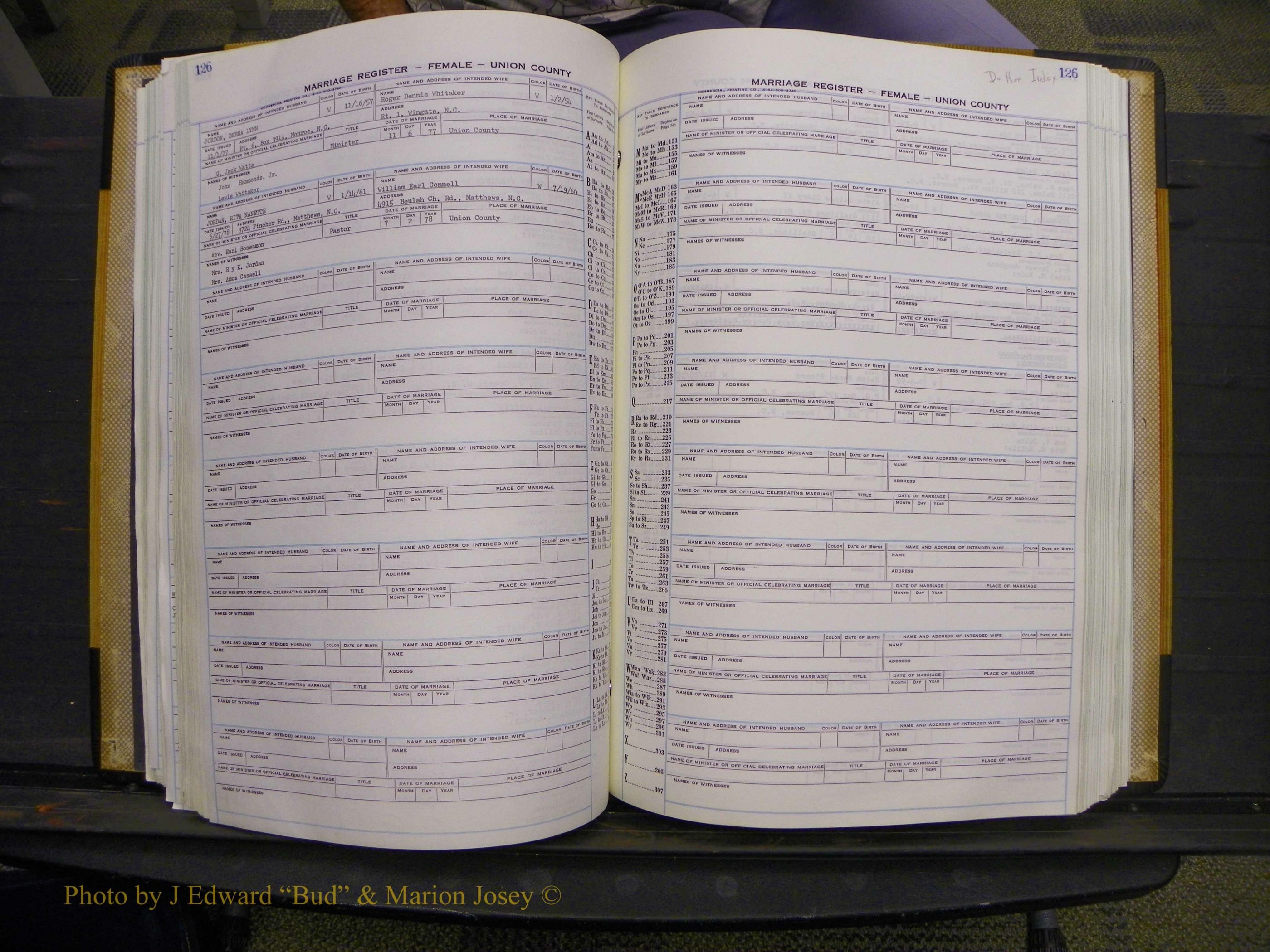 Union Co, NC Marriages Female Index, A-Z, 1966-1979 (153).JPG