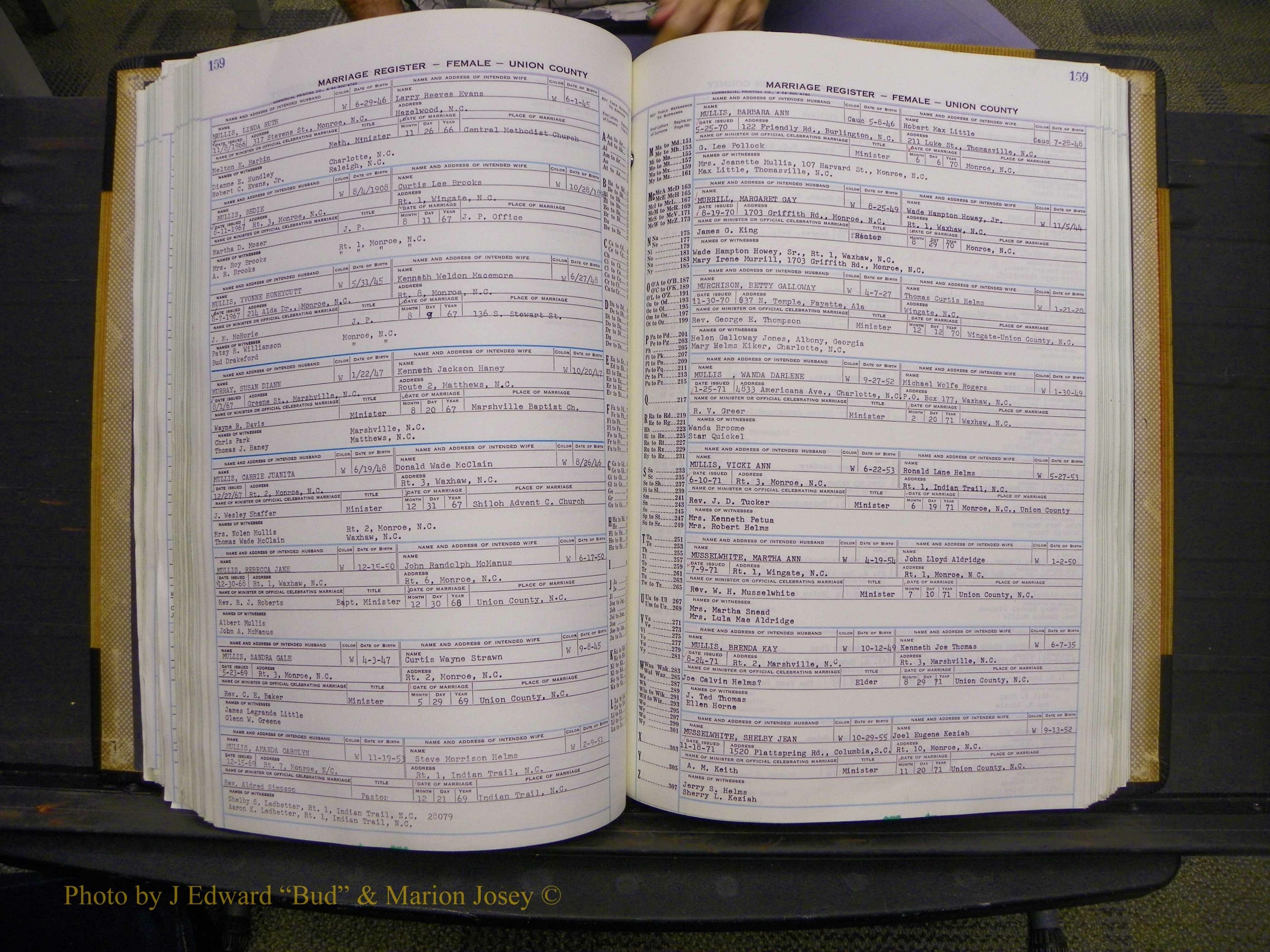 Union Co, NC Marriages Female Index, A-Z, 1966-1979 (195).JPG