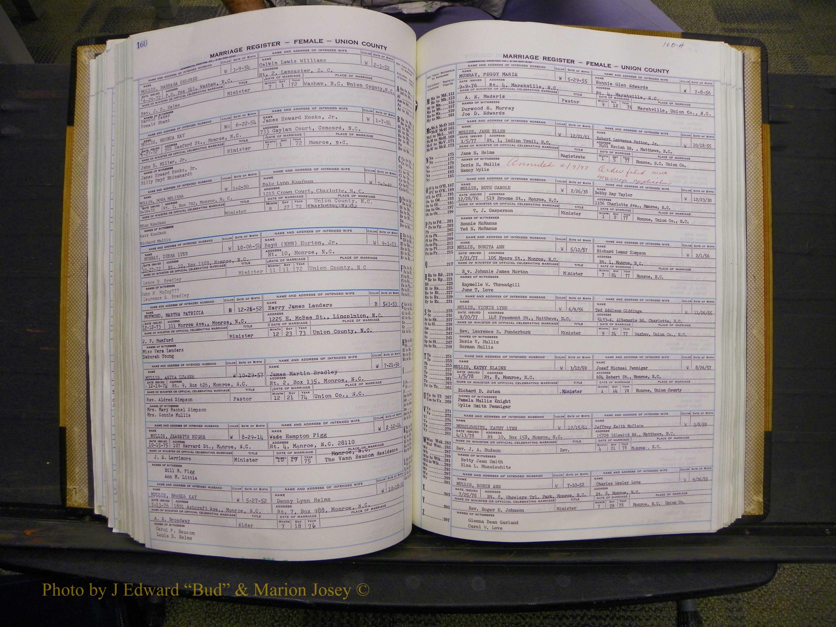 Union Co, NC Marriages Female Index, A-Z, 1966-1979 (197).JPG