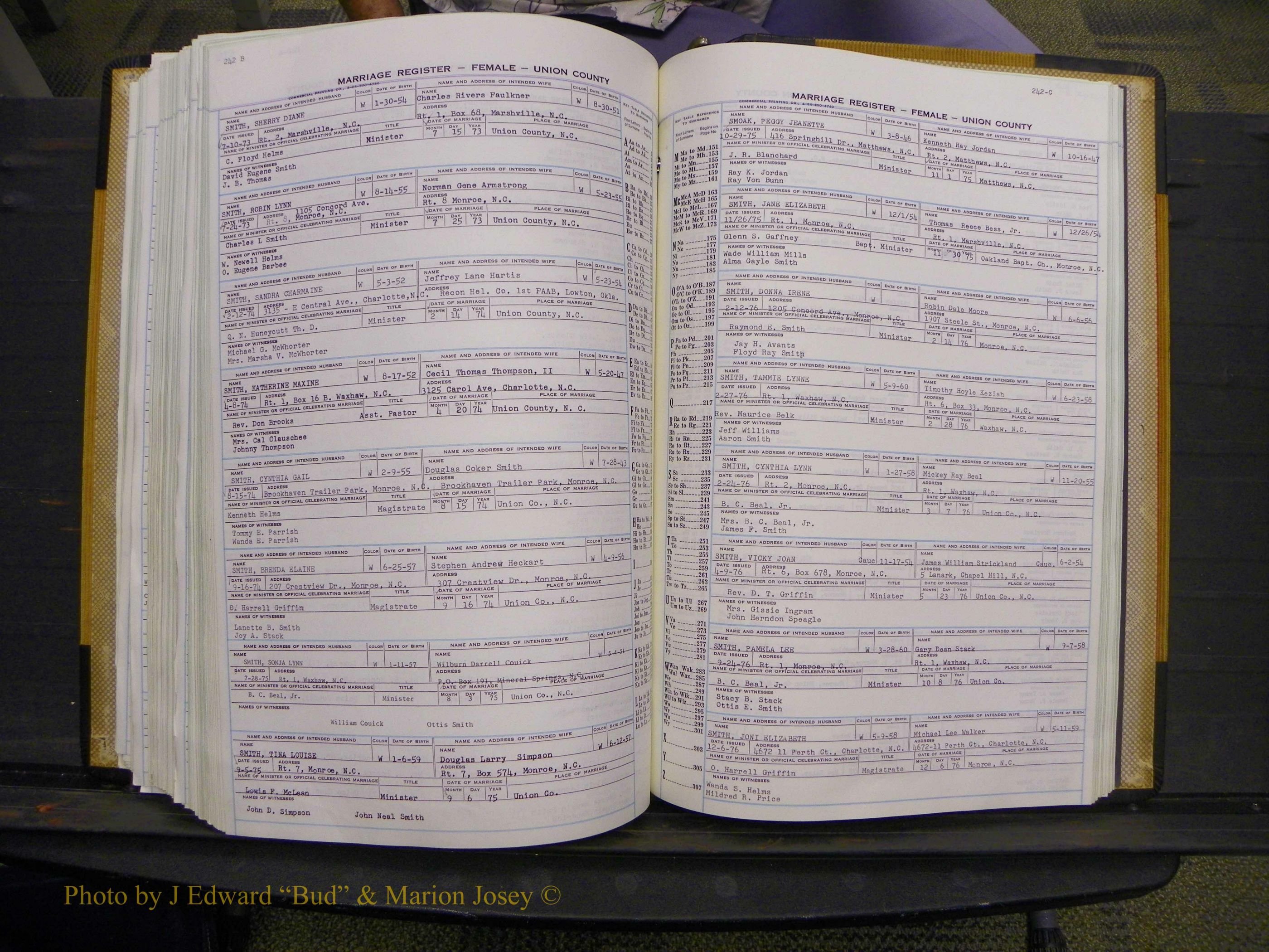 Union Co, NC Marriages Female Index, A-Z, 1966-1979 (275).JPG