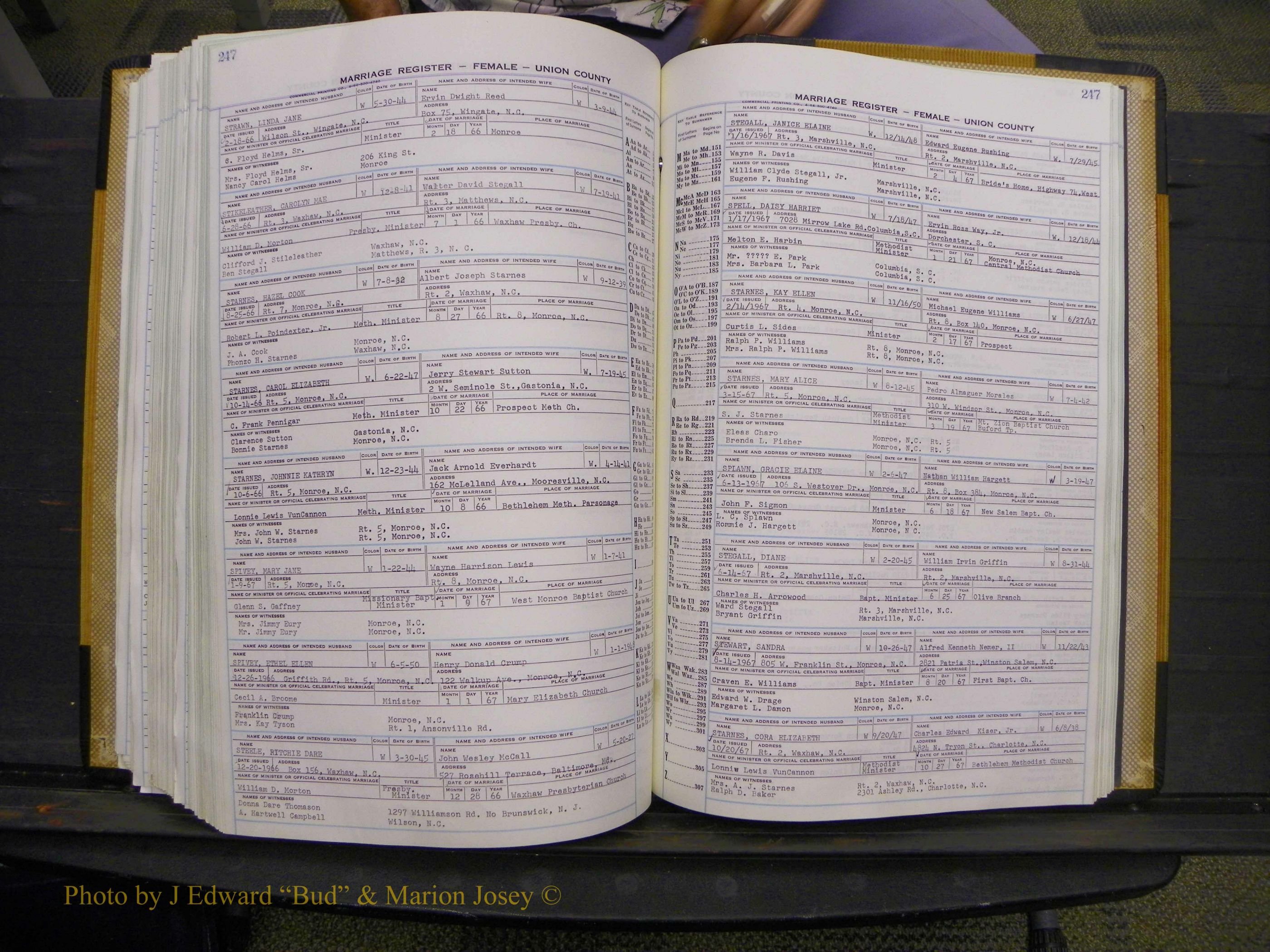 Union Co, NC Marriages Female Index, A-Z, 1966-1979 (278).JPG
