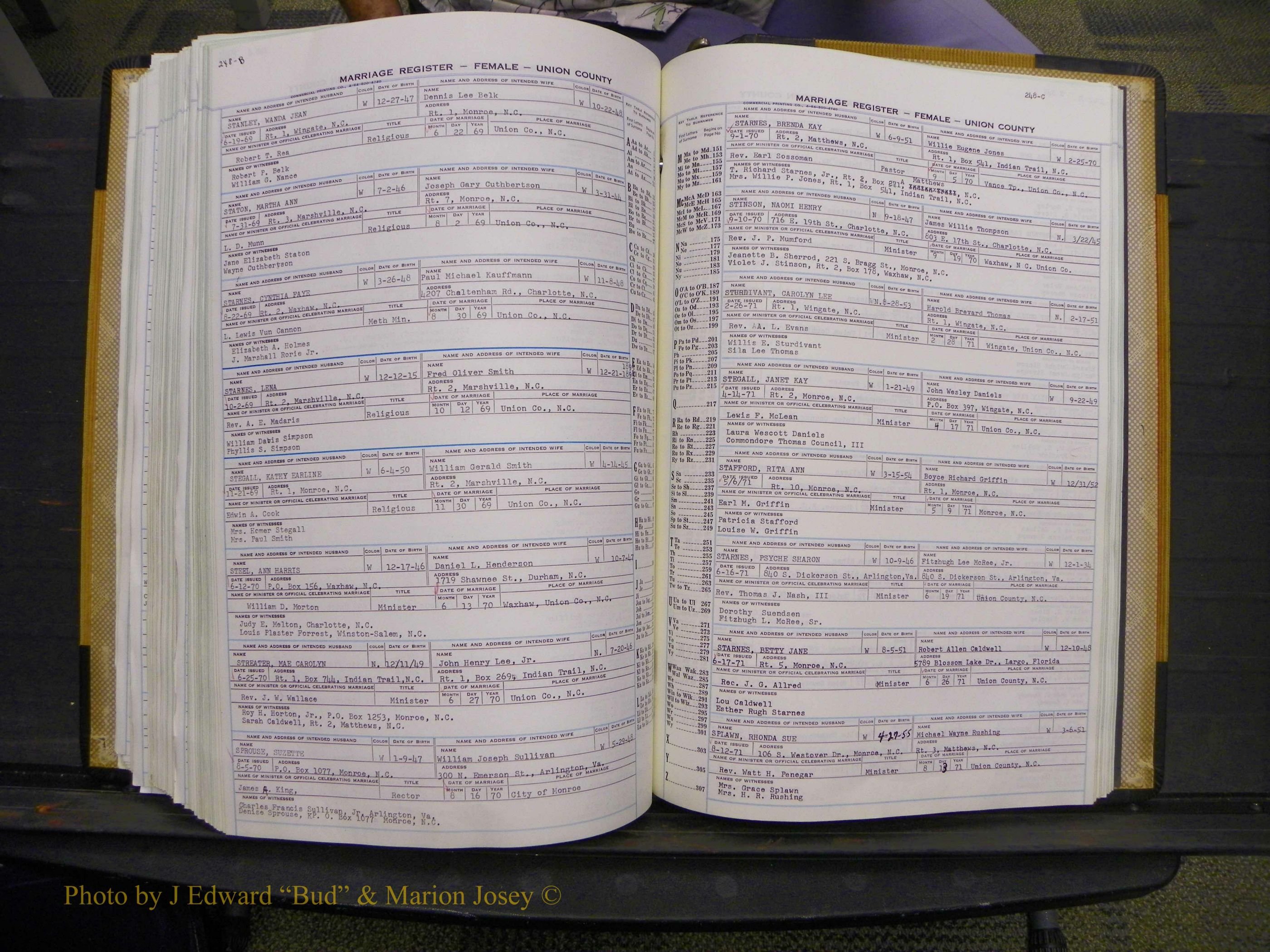 Union Co, NC Marriages Female Index, A-Z, 1966-1979 (280).JPG