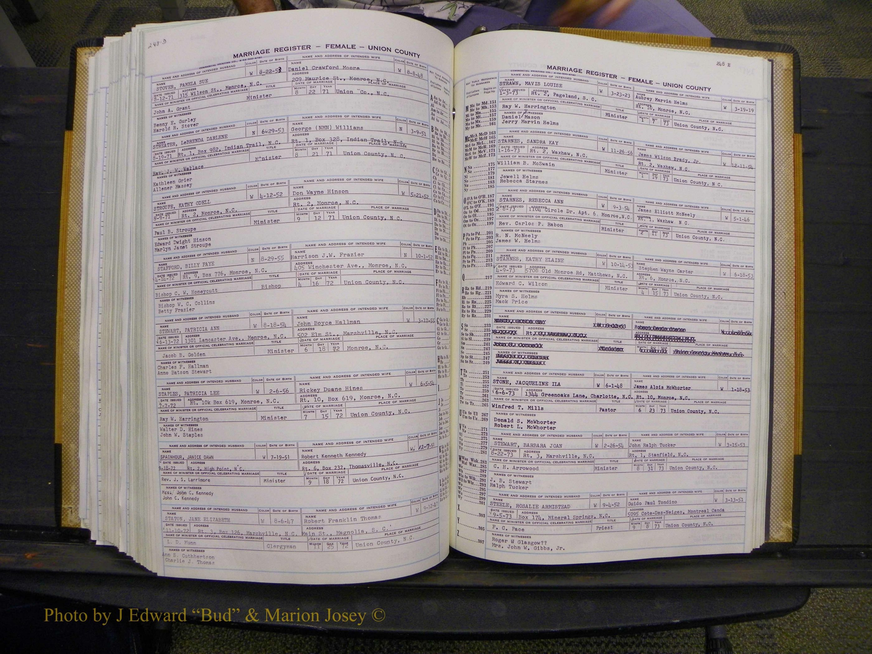Union Co, NC Marriages Female Index, A-Z, 1966-1979 (281).JPG