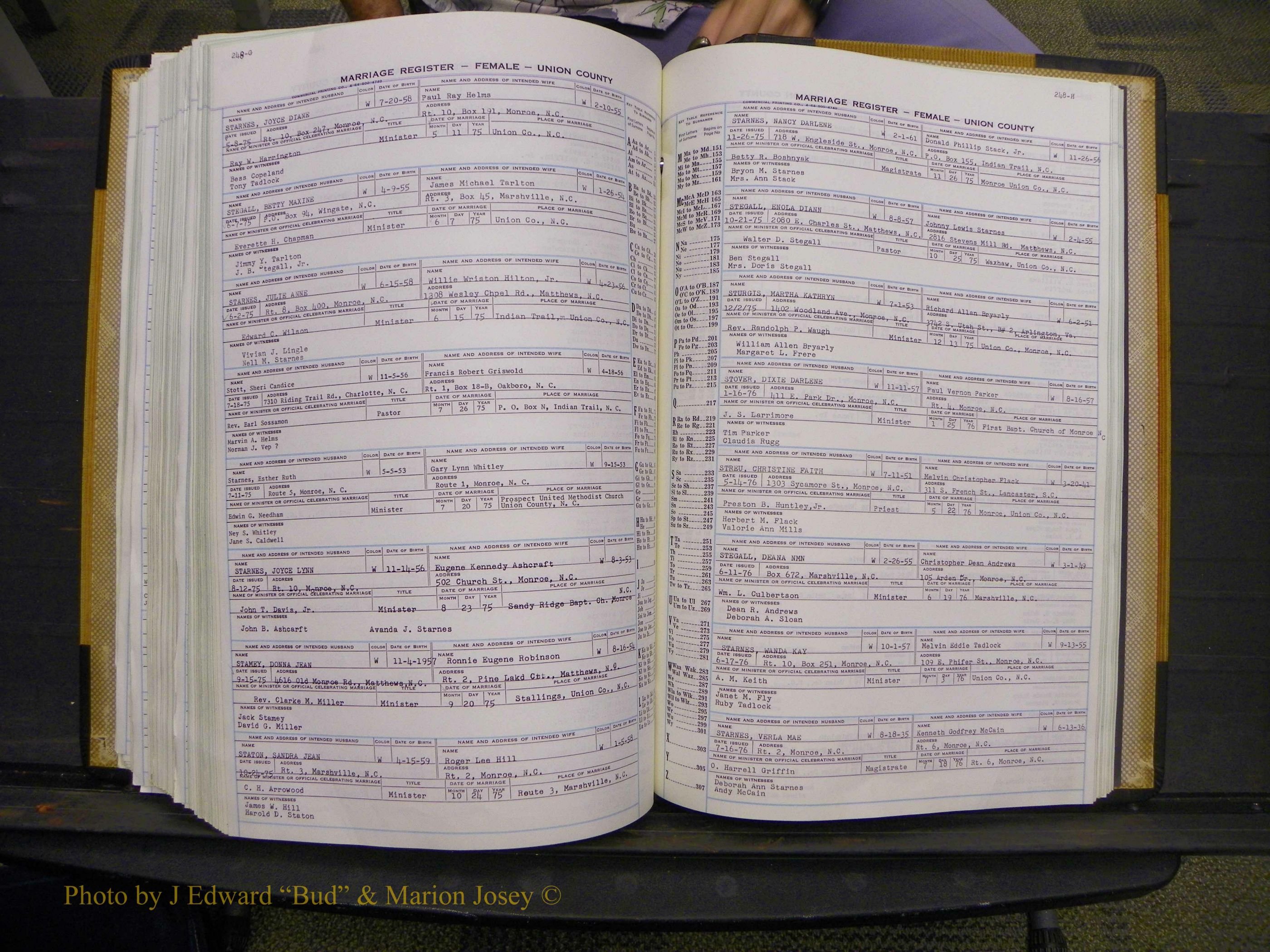 Union Co, NC Marriages Female Index, A-Z, 1966-1979 (282).JPG