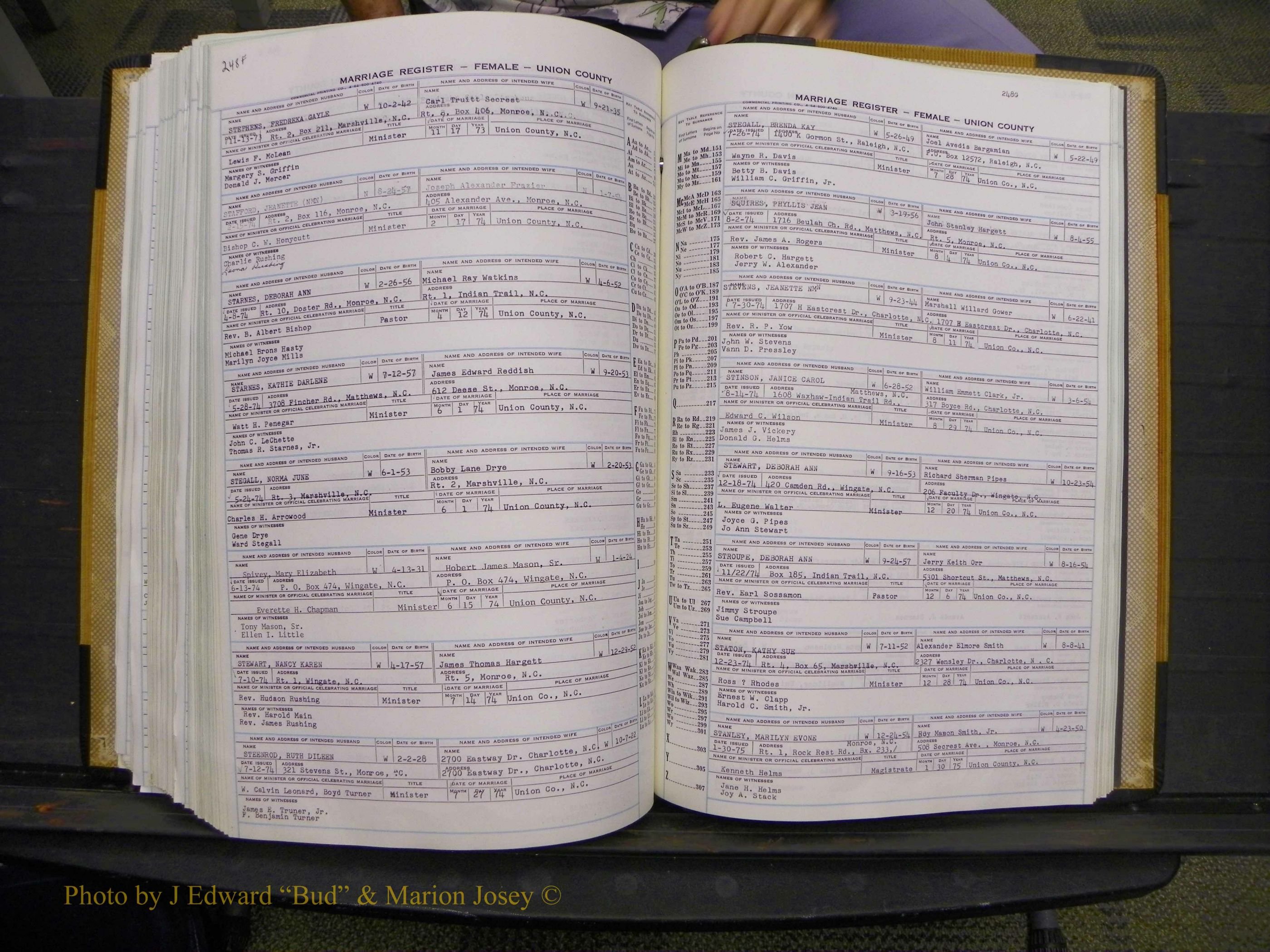 Union Co, NC Marriages Female Index, A-Z, 1966-1979 (283).JPG