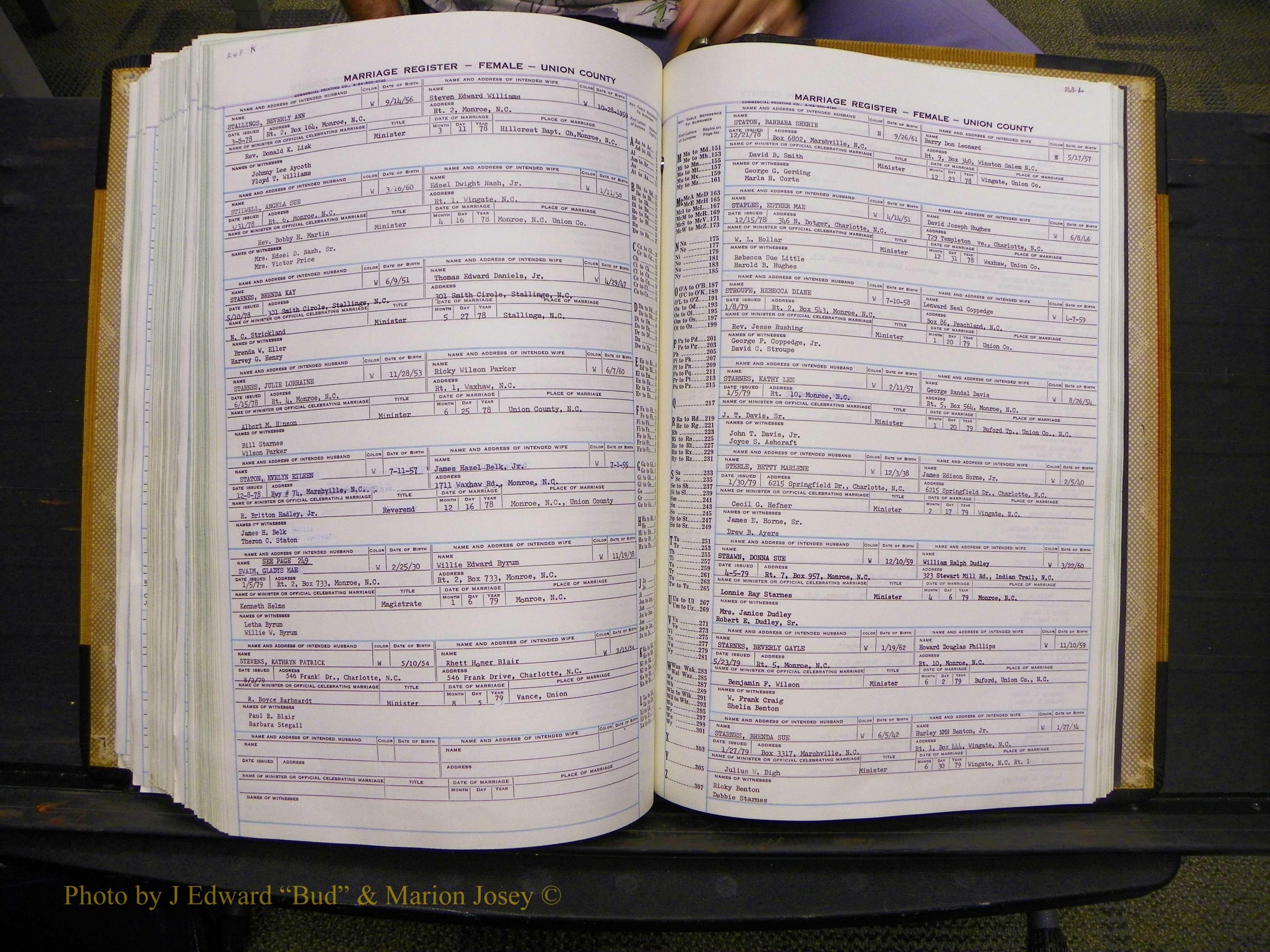 Union Co, NC Marriages Female Index, A-Z, 1966-1979 (286).JPG
