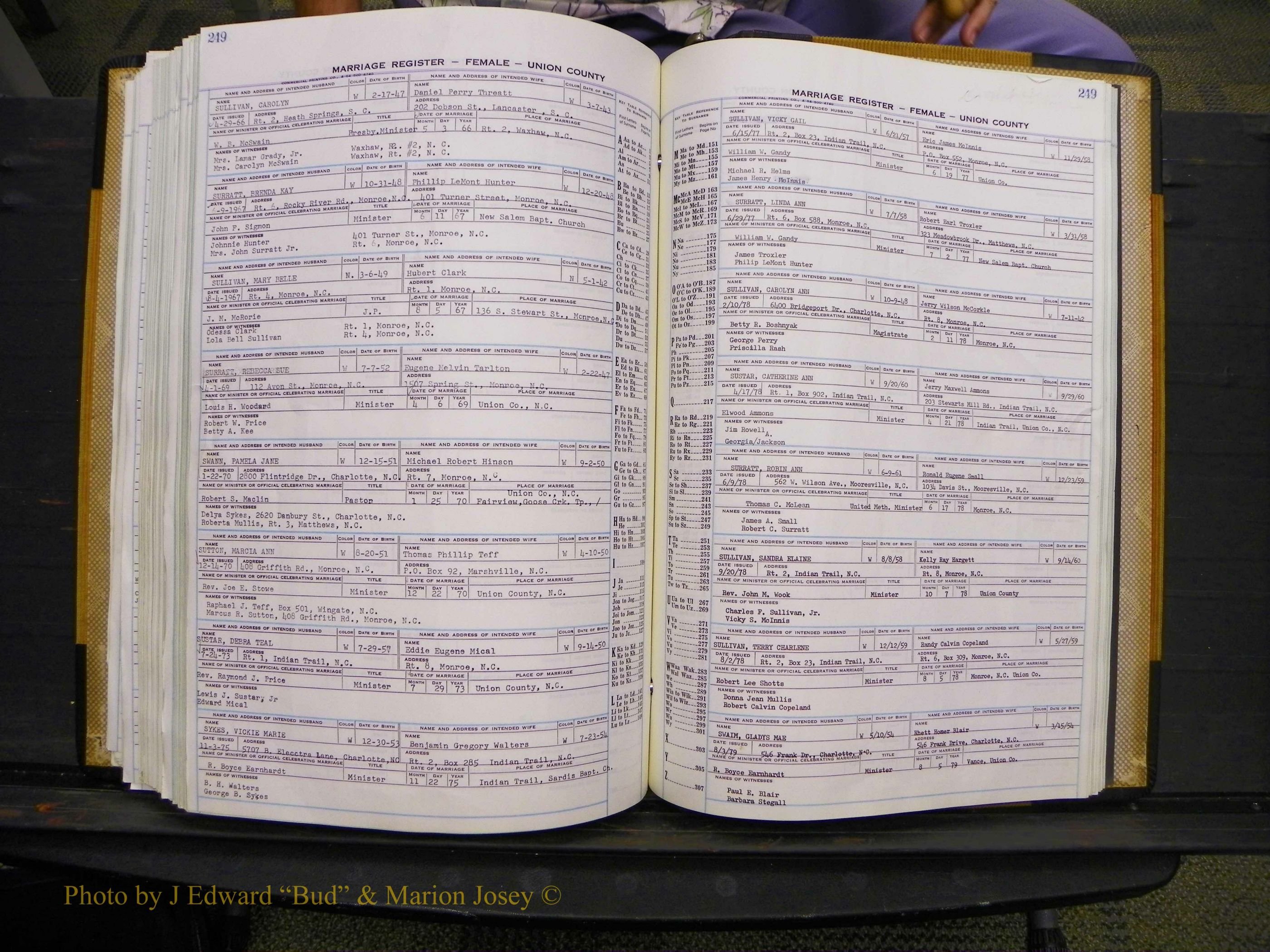 Union Co, NC Marriages Female Index, A-Z, 1966-1979 (287).JPG