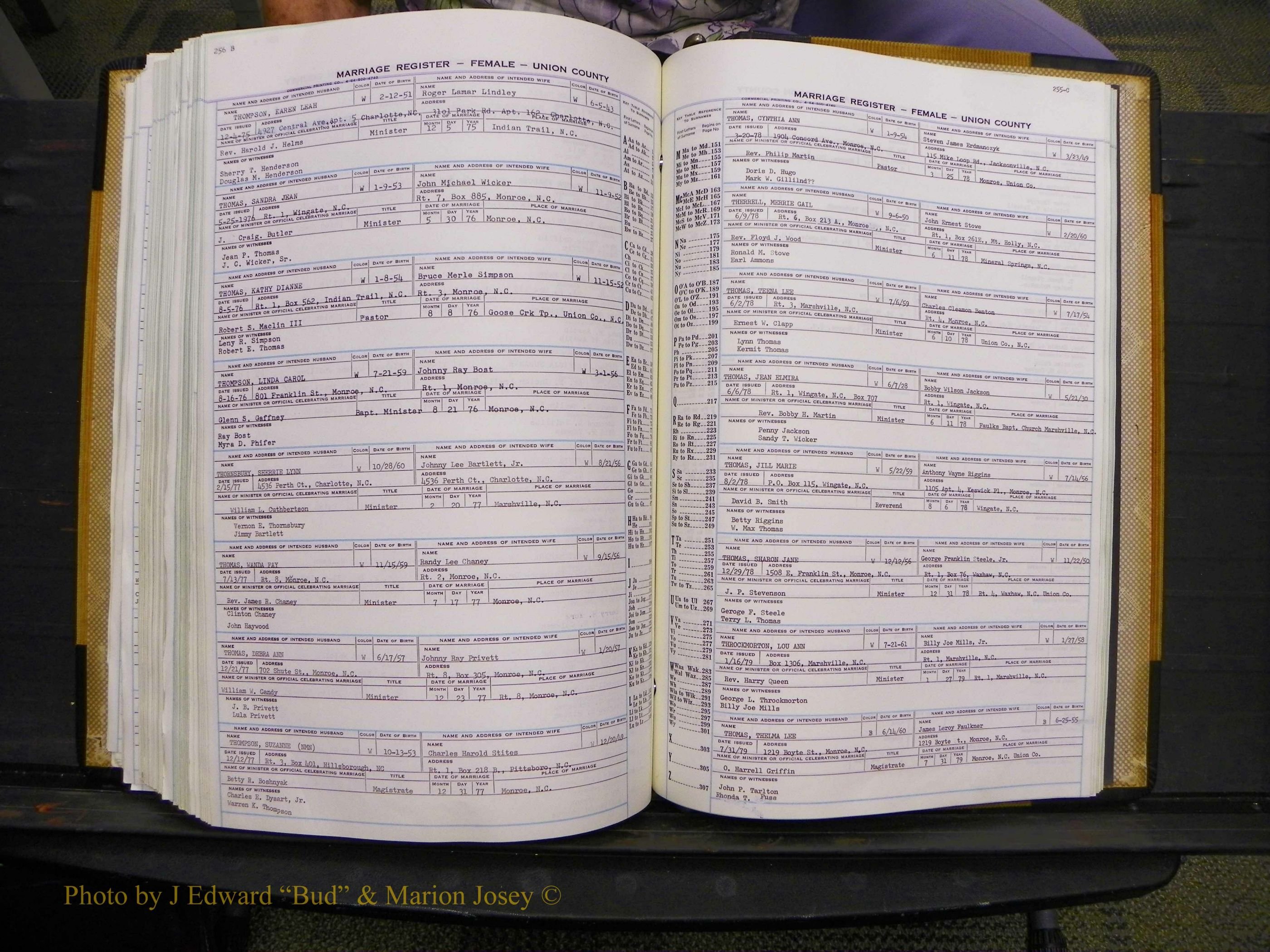 Union Co, NC Marriages Female Index, A-Z, 1966-1979 (293).JPG