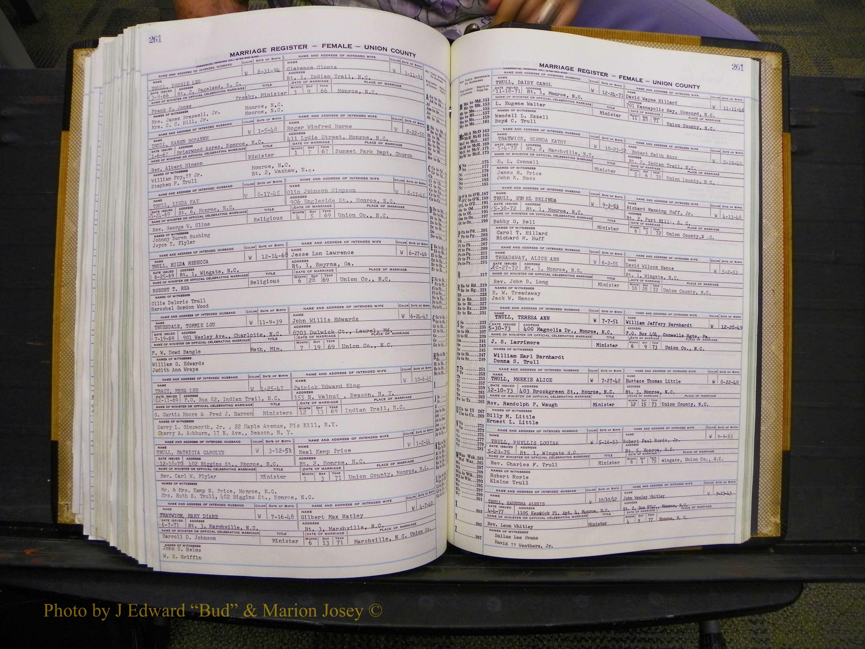 Union Co, NC Marriages Female Index, A-Z, 1966-1979 (298).JPG
