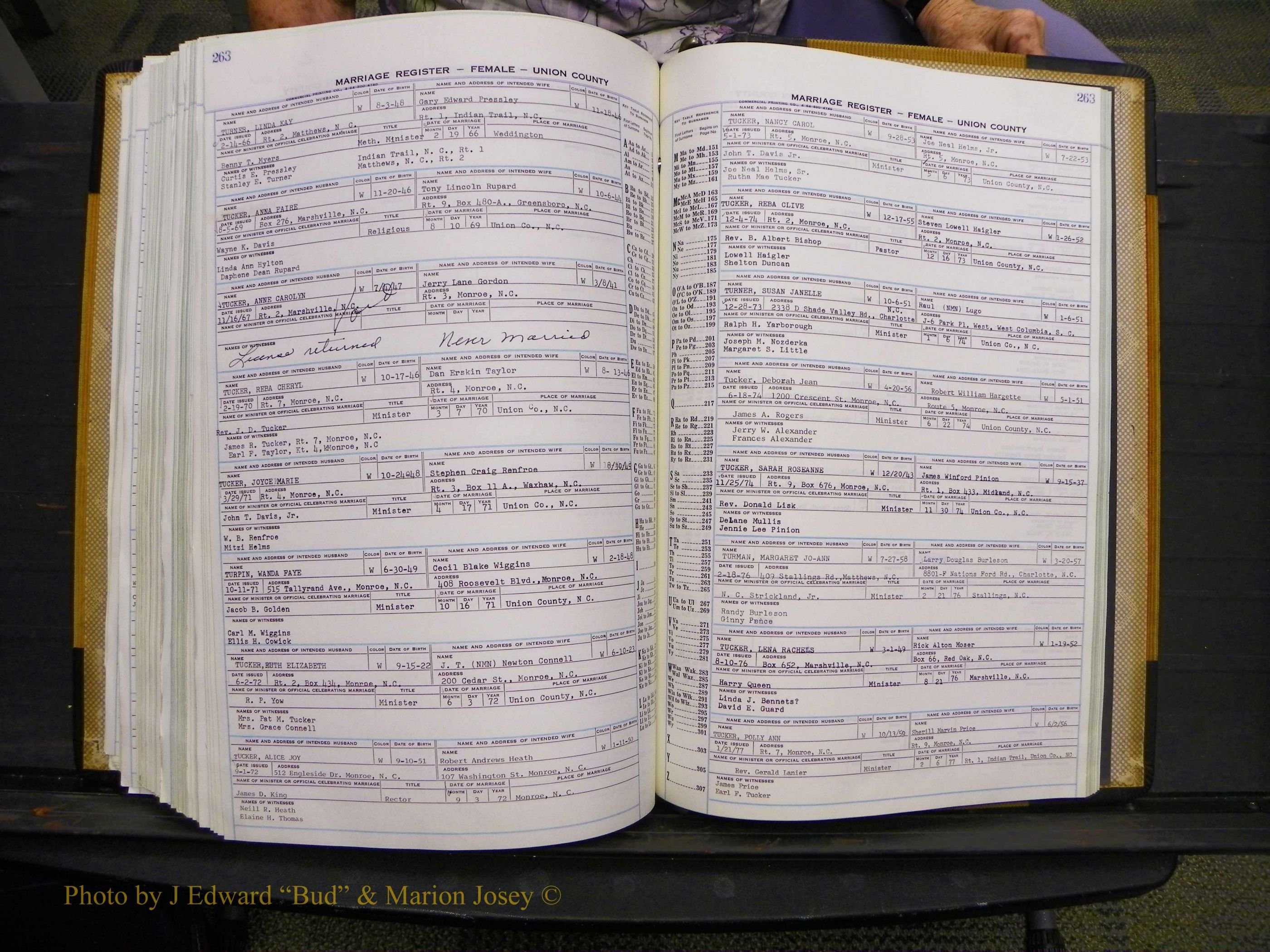 Union Co, NC Marriages Female Index, A-Z, 1966-1979 (300).JPG