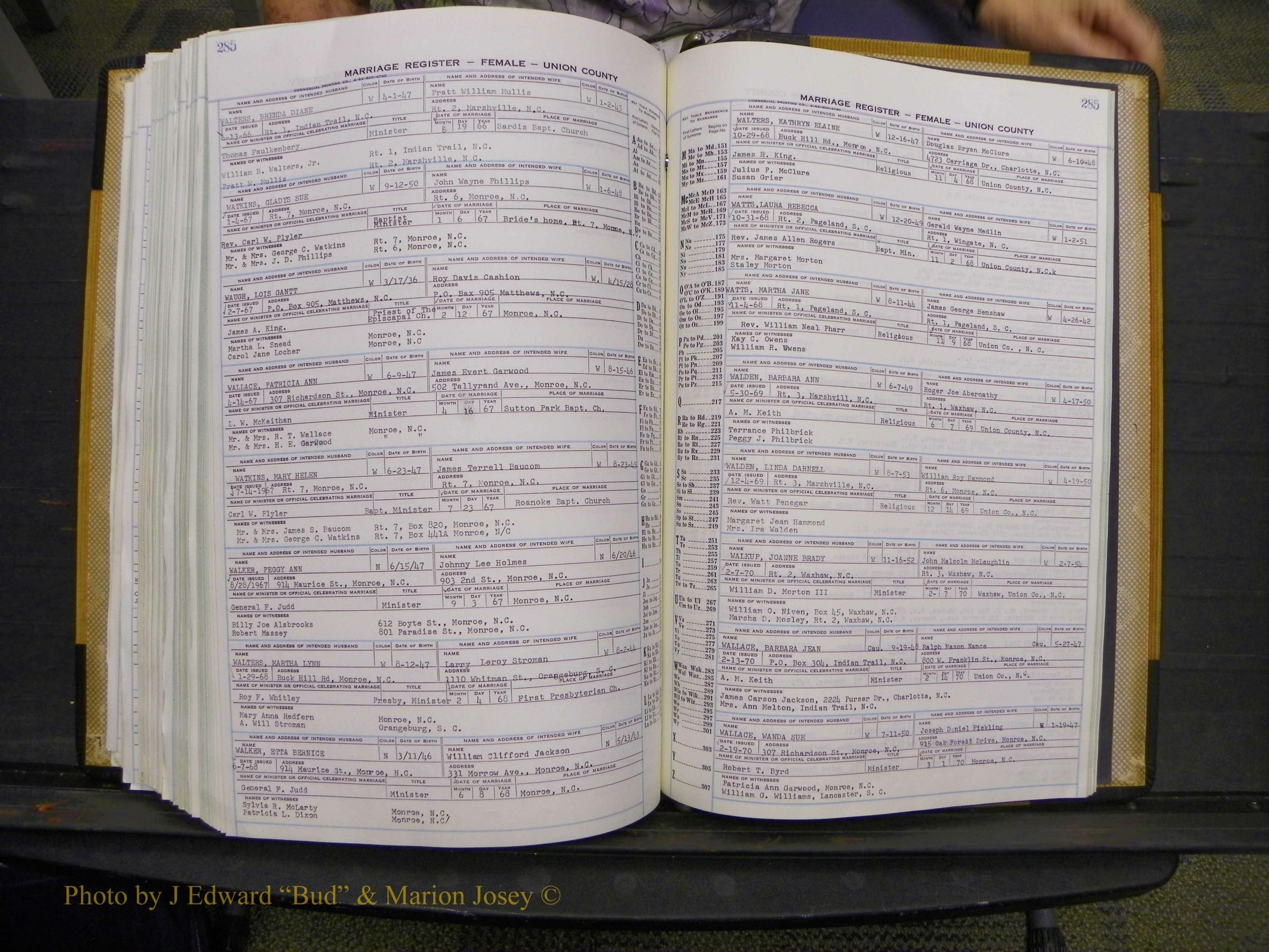 Union Co, NC Marriages Female Index, A-Z, 1966-1979 (311).JPG