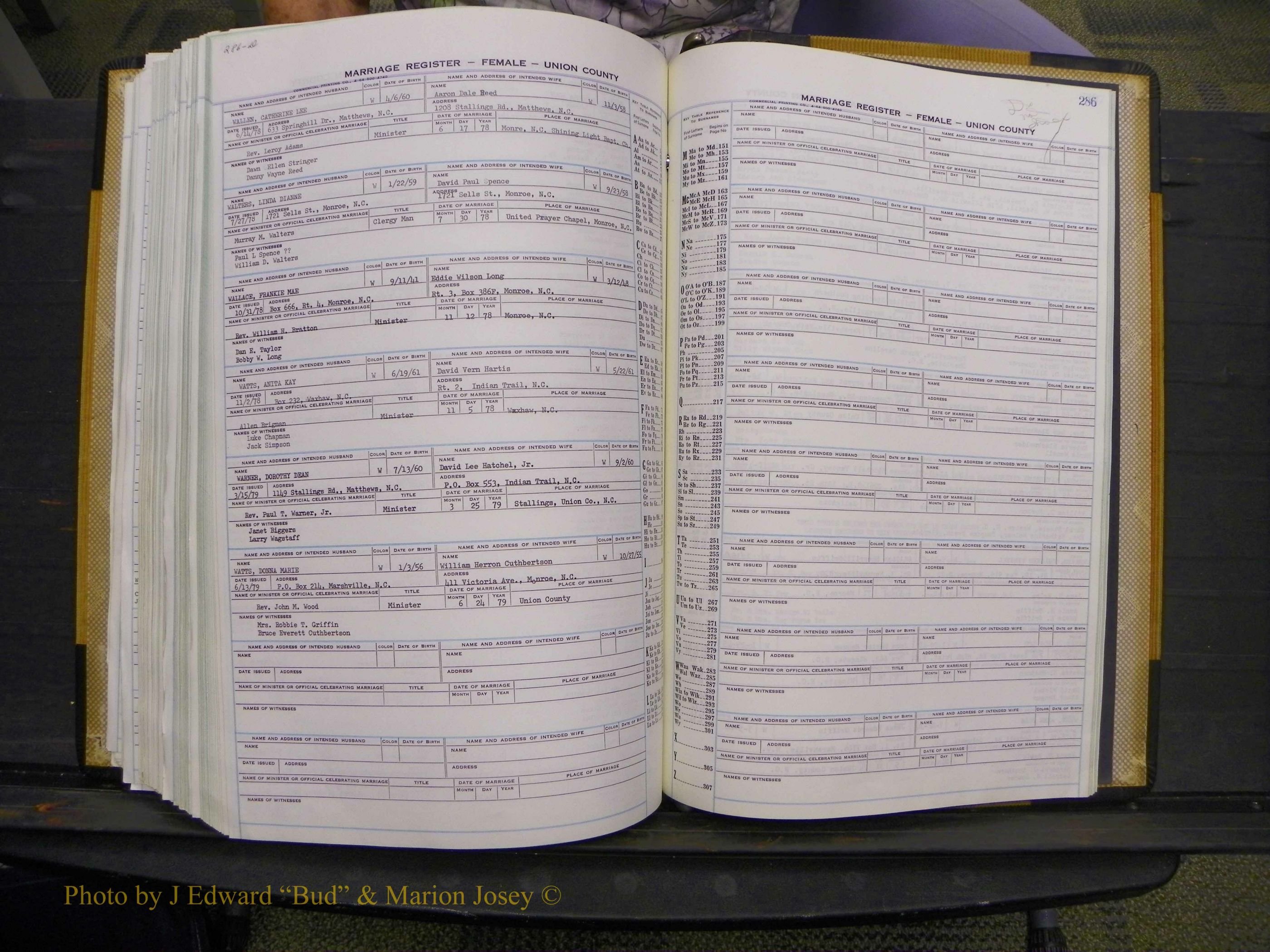 Union Co, NC Marriages Female Index, A-Z, 1966-1979 (314).JPG
