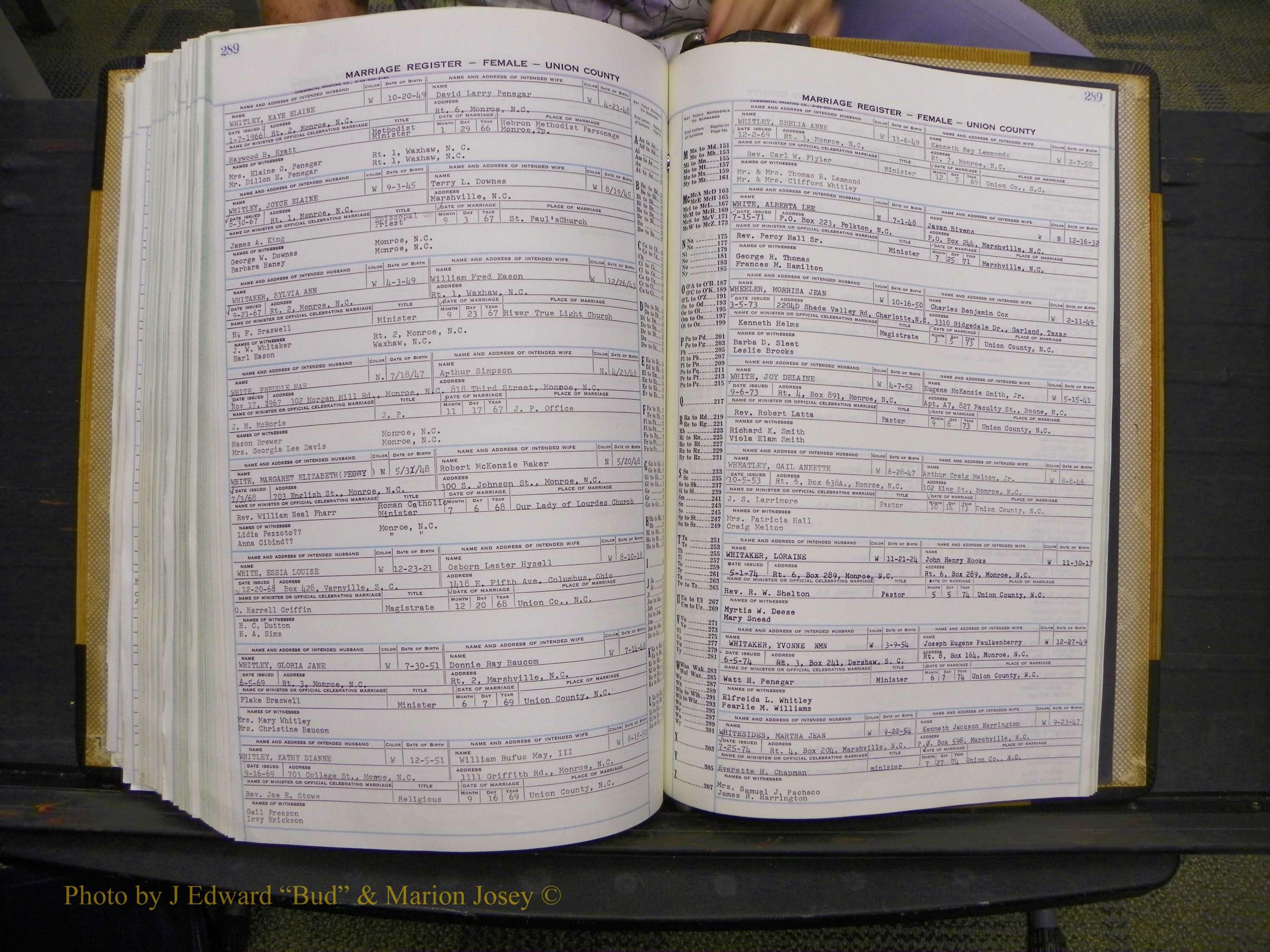 Union Co, NC Marriages Female Index, A-Z, 1966-1979 (317).JPG