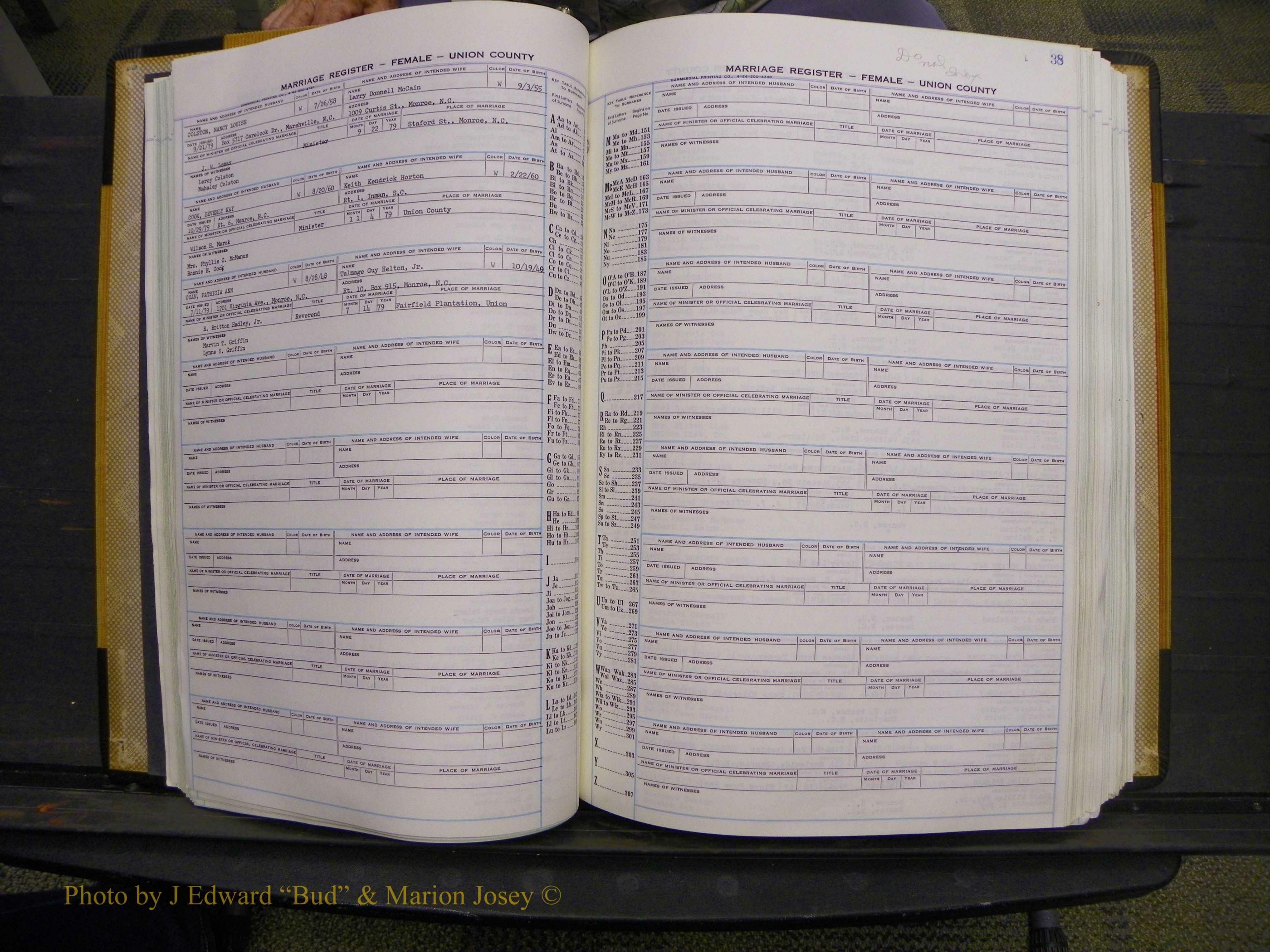 Union Co, NC Marriages Female Index, A-Z, 1966-1979 (49).JPG